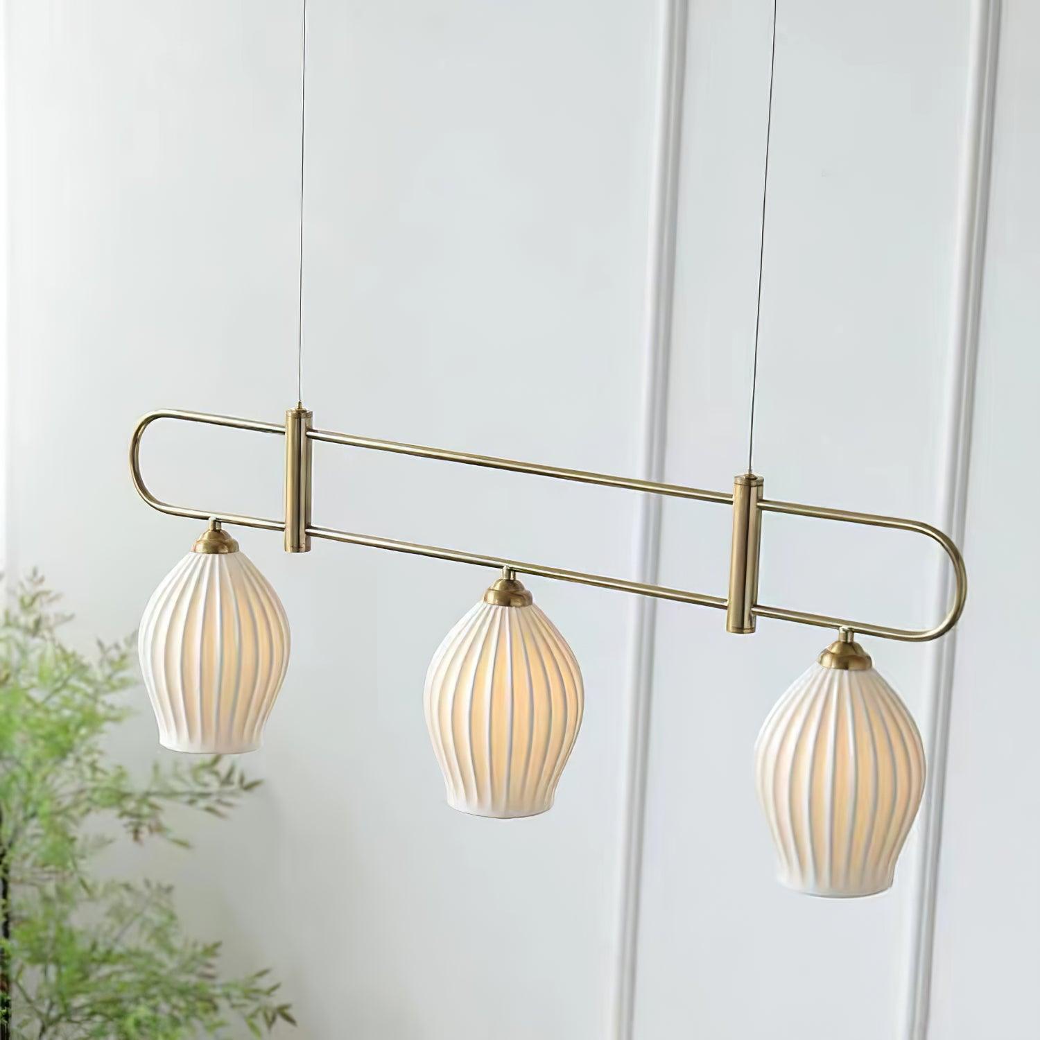 Modern Fin Pendant Light - Adjustable Hanging Fixture for Kitchen Island, Dining Room & Living Room Decor - Sleek LED Ceiling Lighting for Home & Office