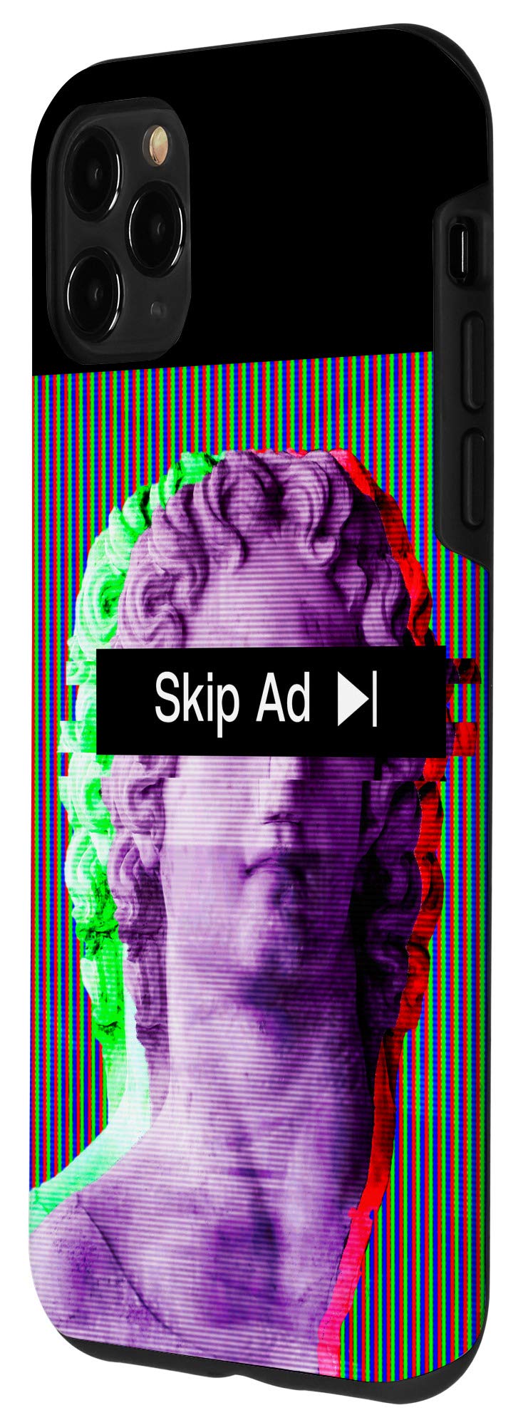 iPhone 11 Pro Max Case - Aesthetic Vaporwave Design, Anti-Skip Ad Meme Phone Cover - Perfect for Social Media Lovers & Online Advertising Enthusiasts