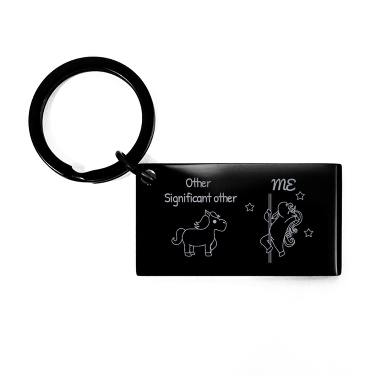 Funny Unicorn Keychain for Couples - Cute Gift for Boyfriend, Girlfriend, Husband or Wife - Birthday, Anniversary, Valentine's Day Present - Perfect for Key Rings, Backpacks & Everyday Carry