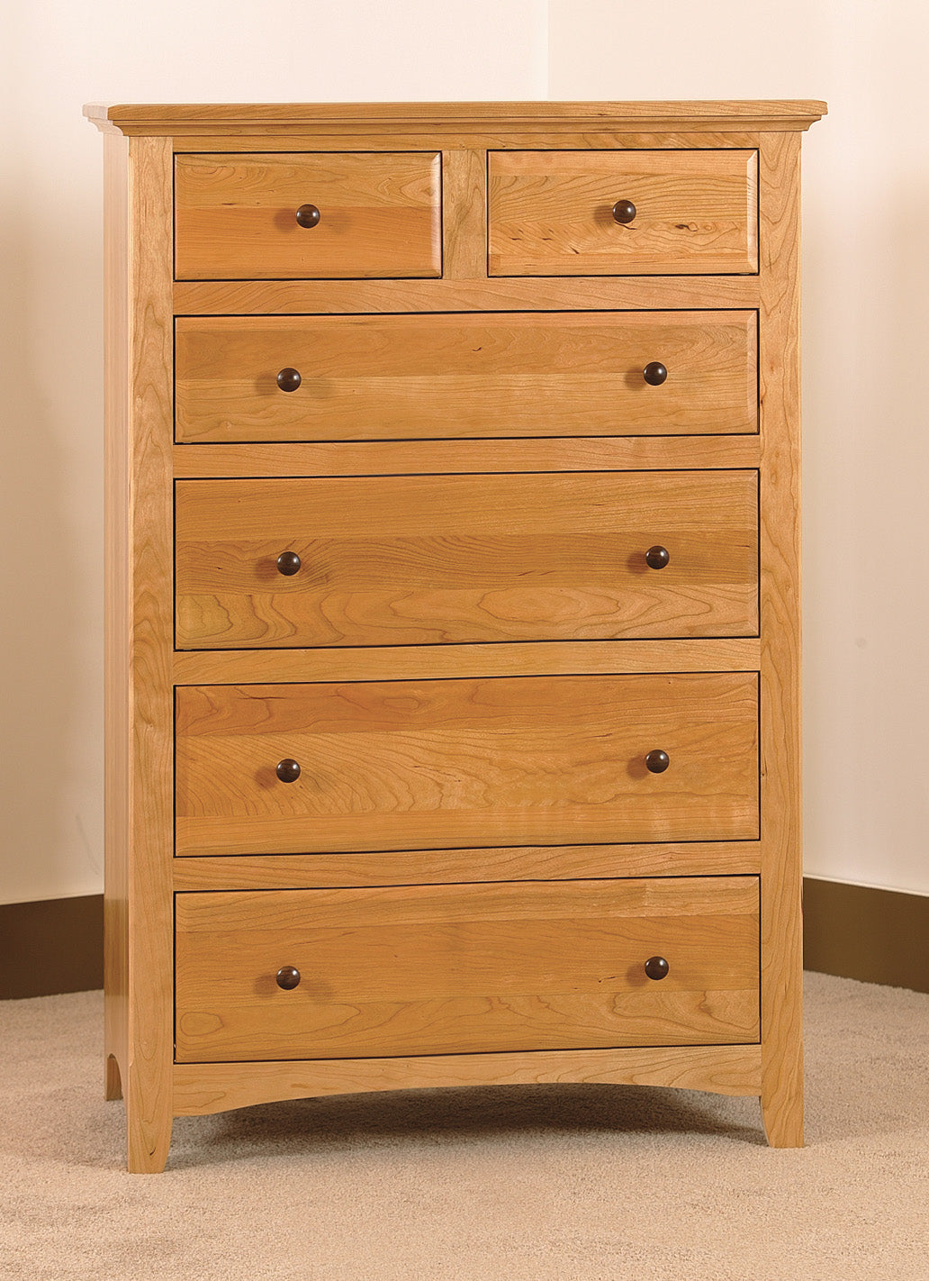 Raes Hardwood 6-Drawer Chest - 33 Inch Wide Dresser for Bedroom Storage & Organization | Solid Wood Dresser with Spacious Drawers for Clothes, Linens & Home Decor