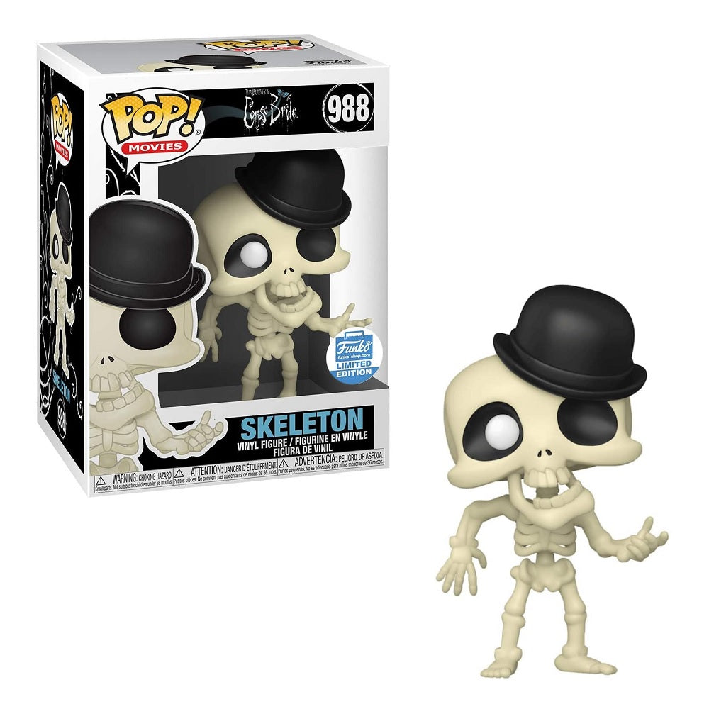 Funko Pop! The Corpse Bride Skeleton Figure #988 - Collectible Vinyl Toy for Fans | Perfect for Halloween Decor, Movie Memorabilia & Pop Culture Displays