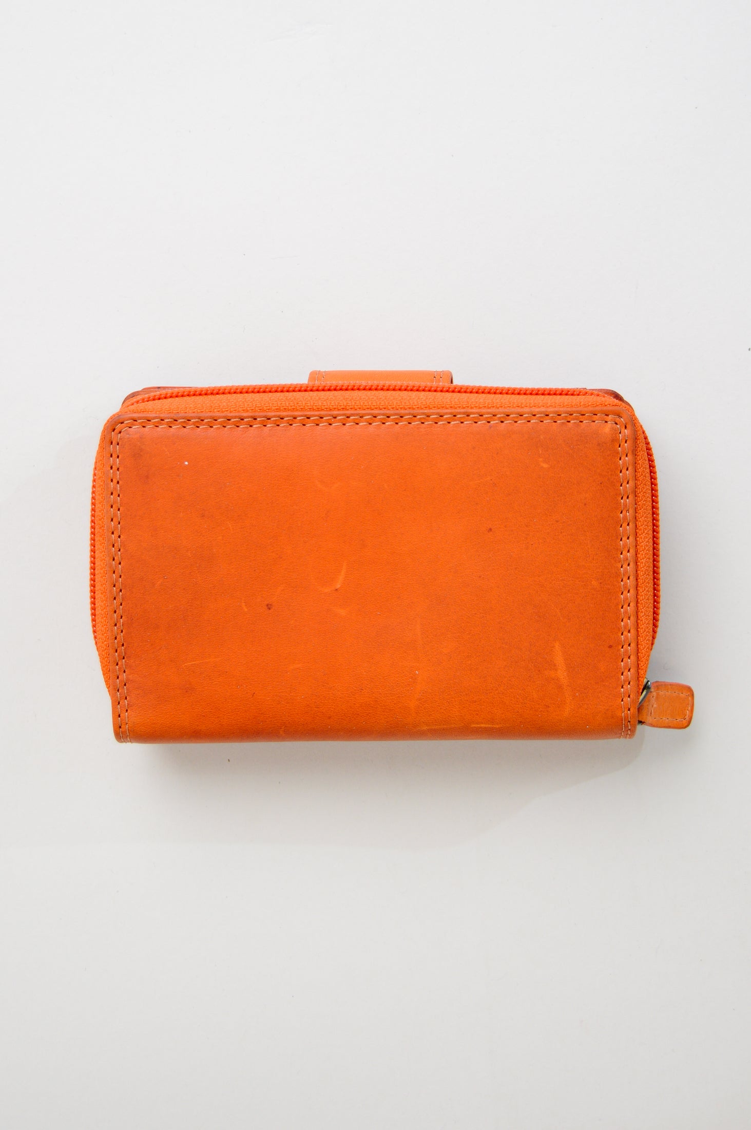 Adrian Klis 5103 Genuine Leather Women's Wallet - Orange, Slim RFID Blocking Bifold Wallet for Everyday Use, Travel & Gift Giving