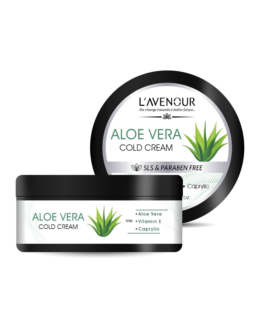 L'avenour Shea & Aloe Vera Cold Cream for Dry Skin - Vitamin E Enriched with Shea Butter, Aloe Vera, Avocado - SLS & Paraben Free Moisturizing Cream for Hands & Body - 200ml (Pack of 2) | Perfect for Winter Care, Night Routine & Sensitive Skin Hydration