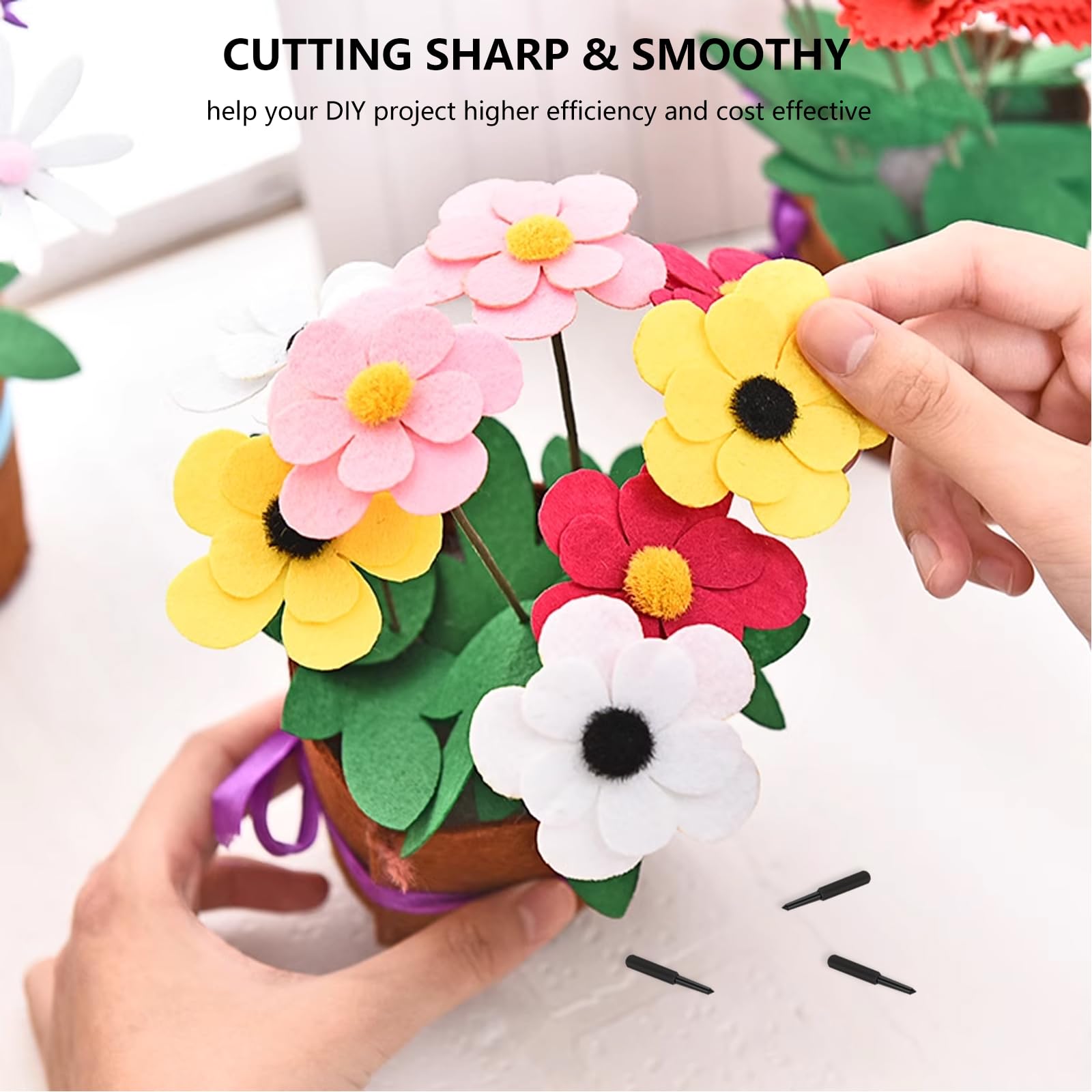 20-Pack Deep Point Blades for Cricut Maker 3/Maker/Explore 3/Explore Air 2 - Premium Cutting Blades for Leather, EVA Foam, Aluminum Foil & More - Perfect for DIY Crafts, Vinyl Projects & Scrapbooking