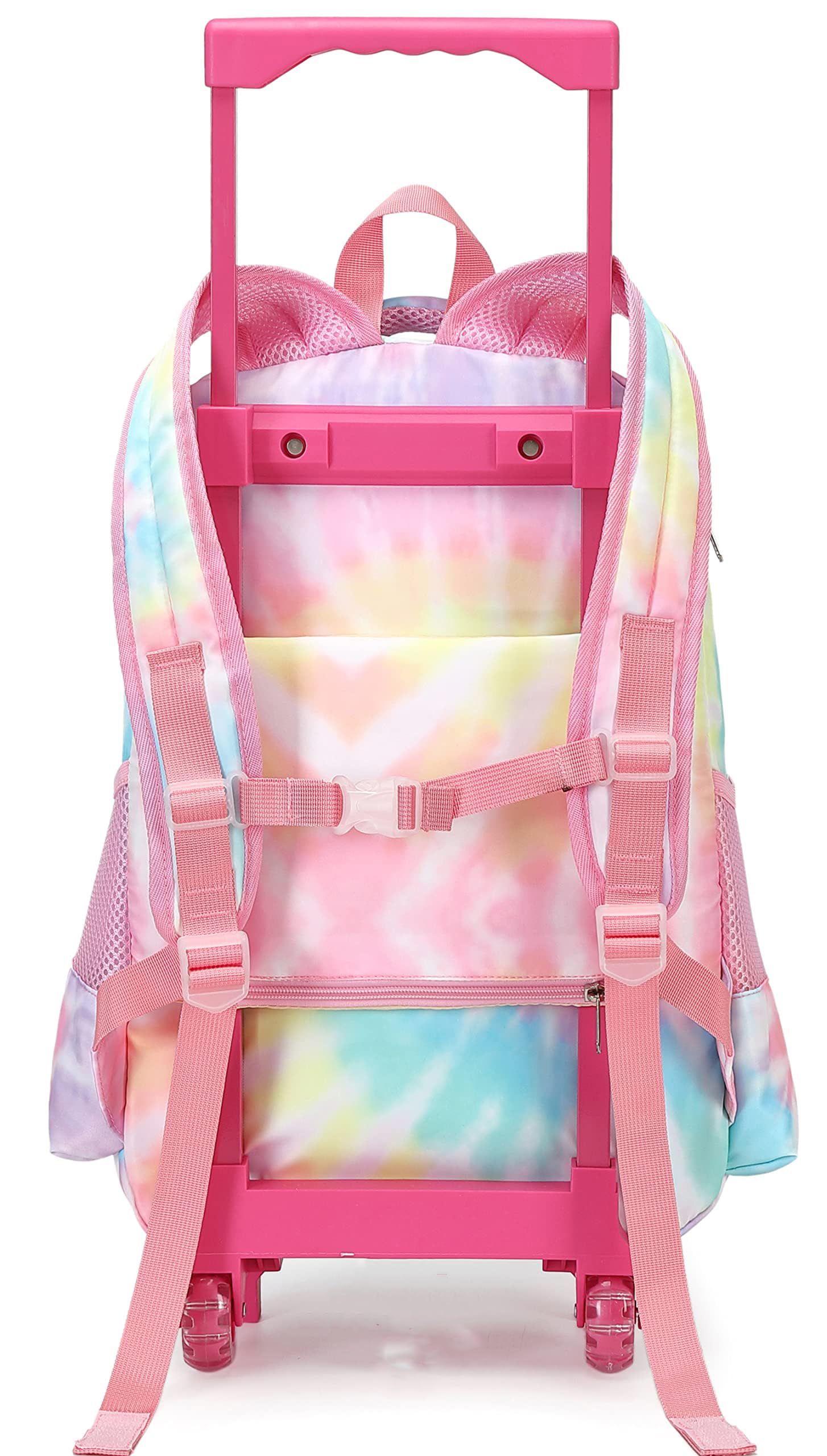 CAMTOP 18 Inch Rolling Backpack for Girls - Wheeled School Bag with Retractable Handle, Travel Carry-On Luggage for Kids | Perfect for School, Travel, and Daily Commute