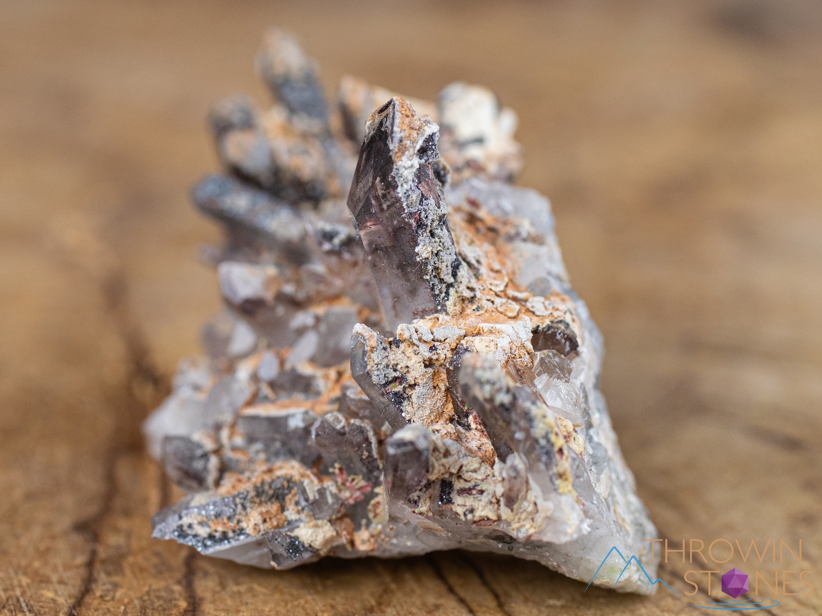 Natural MESSINA QUARTZ Raw Crystal Cluster with Specular HEMATITE - Healing Stones for Home Decor, Housewarming Gift, Meditation & Energy Work (41896) | Perfect for Crystal Grids, Office Desk & Spiritual Spaces