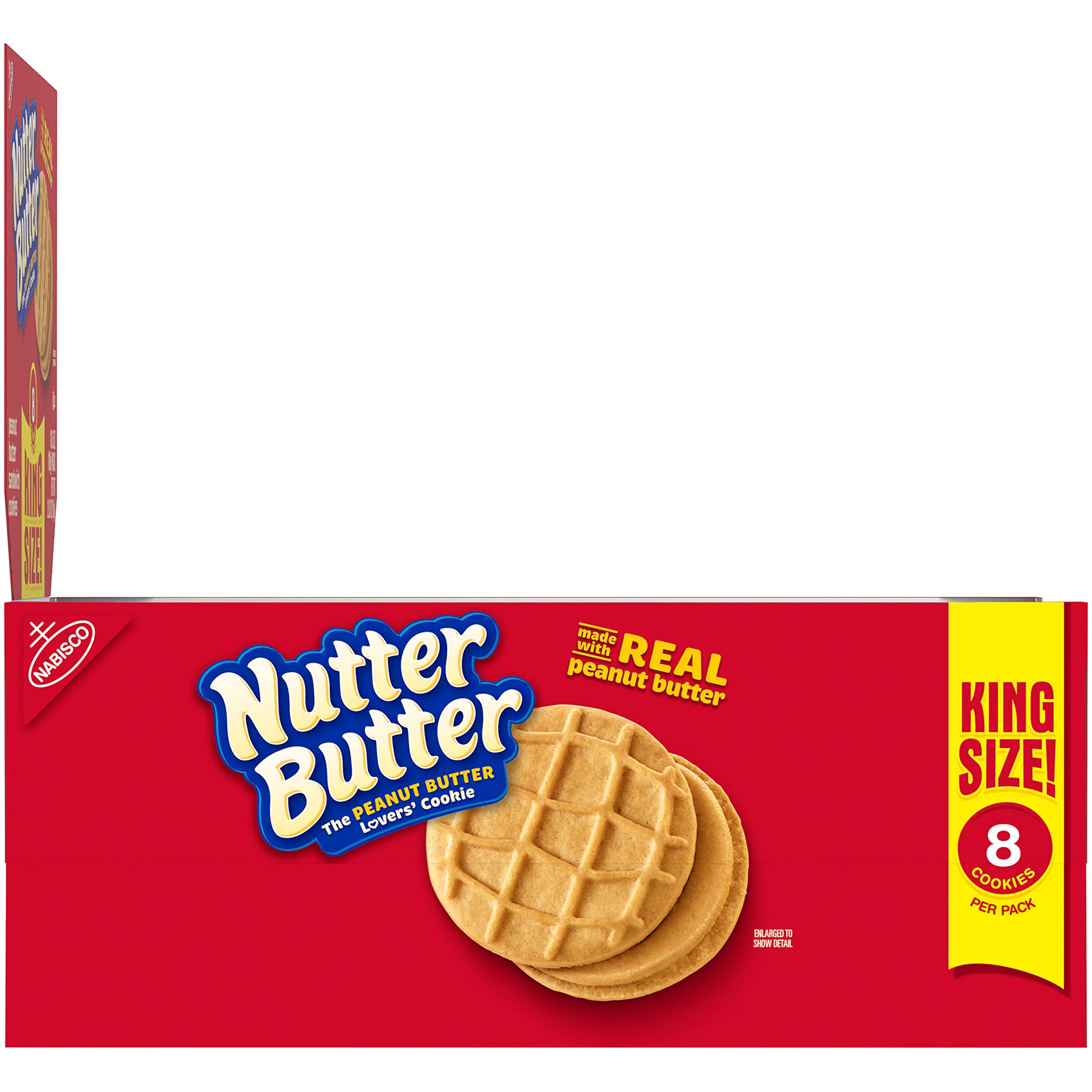 Nutter Butter Peanut Butter Sandwich Cookies - King Size (10 Pack of 3.5 oz Snack Packs) | Crunchy Peanut Butter Snacks for Lunchboxes, Office Treats & Road Trips