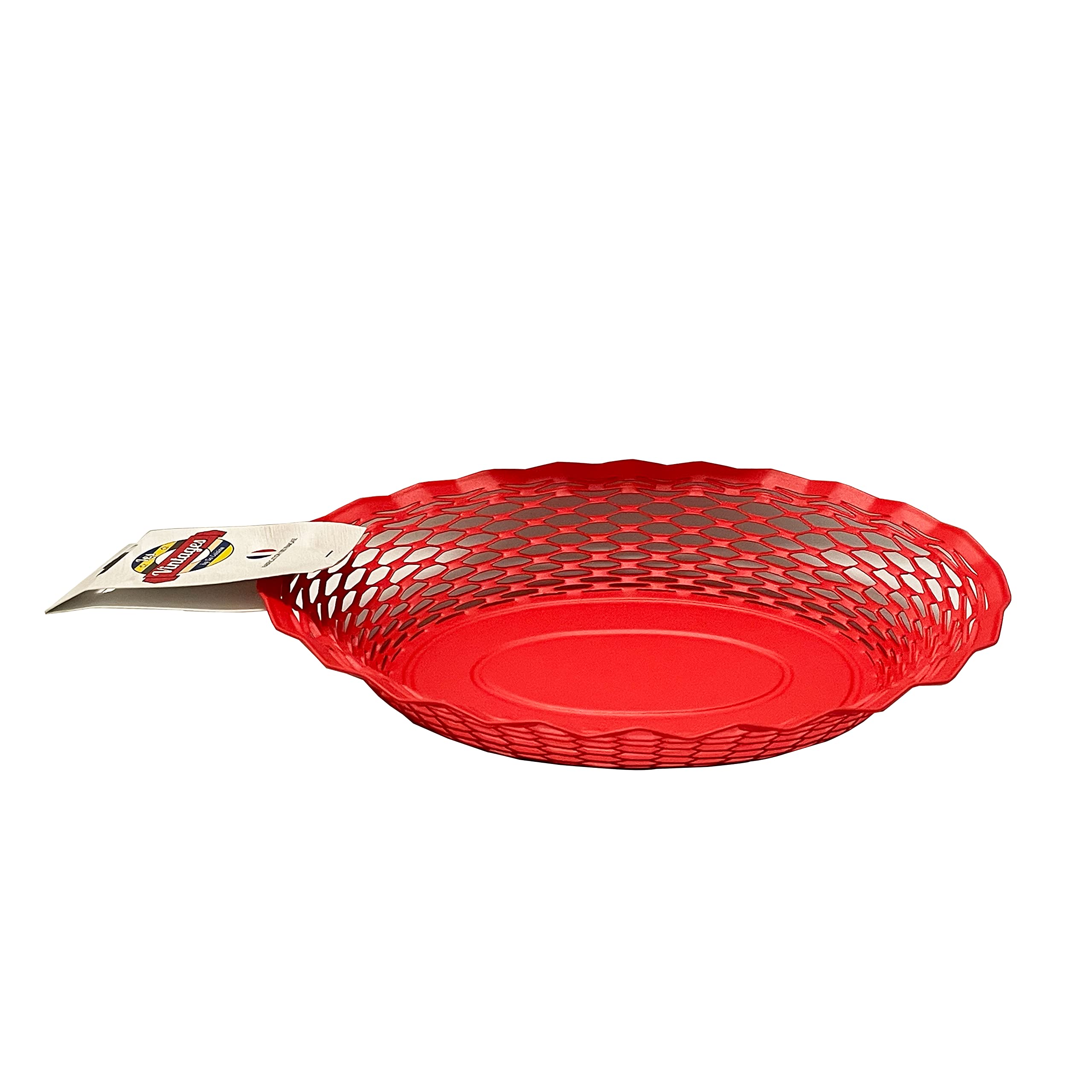 Premium Stainless Steel Oval Bread Basket - 12 x 9.5 Inch French-Made Serving Tray for Bread, Pastries, Fruits & Cheese | Rustproof & Elegant Fuchsia Design | Perfect for Dining, Picnics & Party Food Display