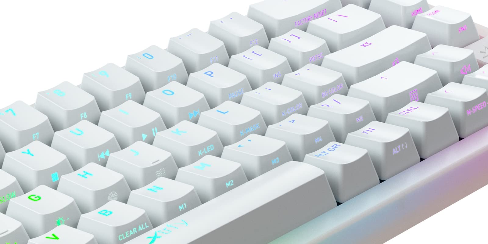 Xtrfy K5 Compact RGB Wired Gaming Keyboard - 60% US Layout Mechanical Keyboard (White) for PC, Mac, PS5, Xbox & Esports Tournaments