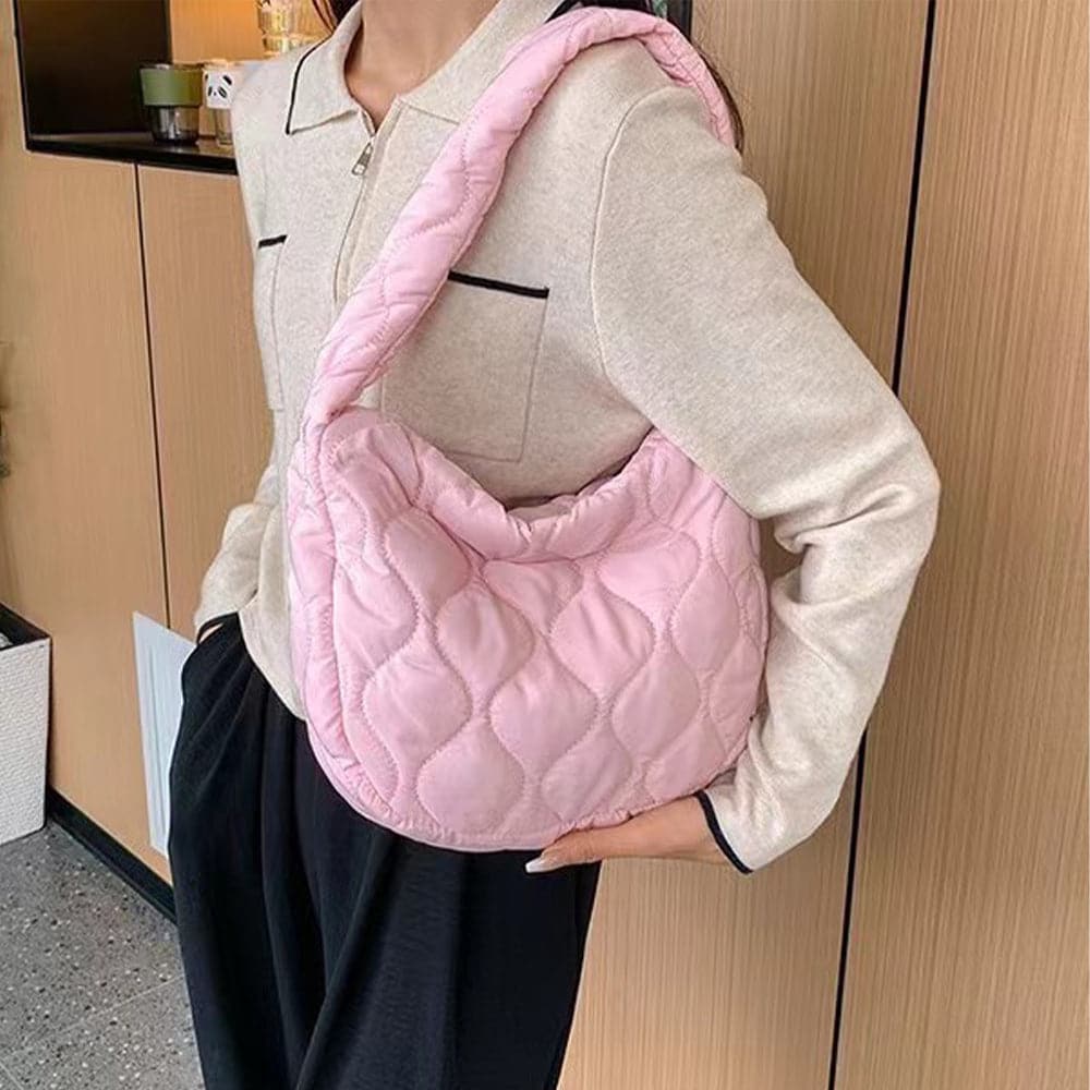 AG Collective Women's Lattice Pattern Shoulder Bag - Versatile Crossbody Purse for Work, Travel & Everyday Use | Fashionable Handbag with Adjustable Strap