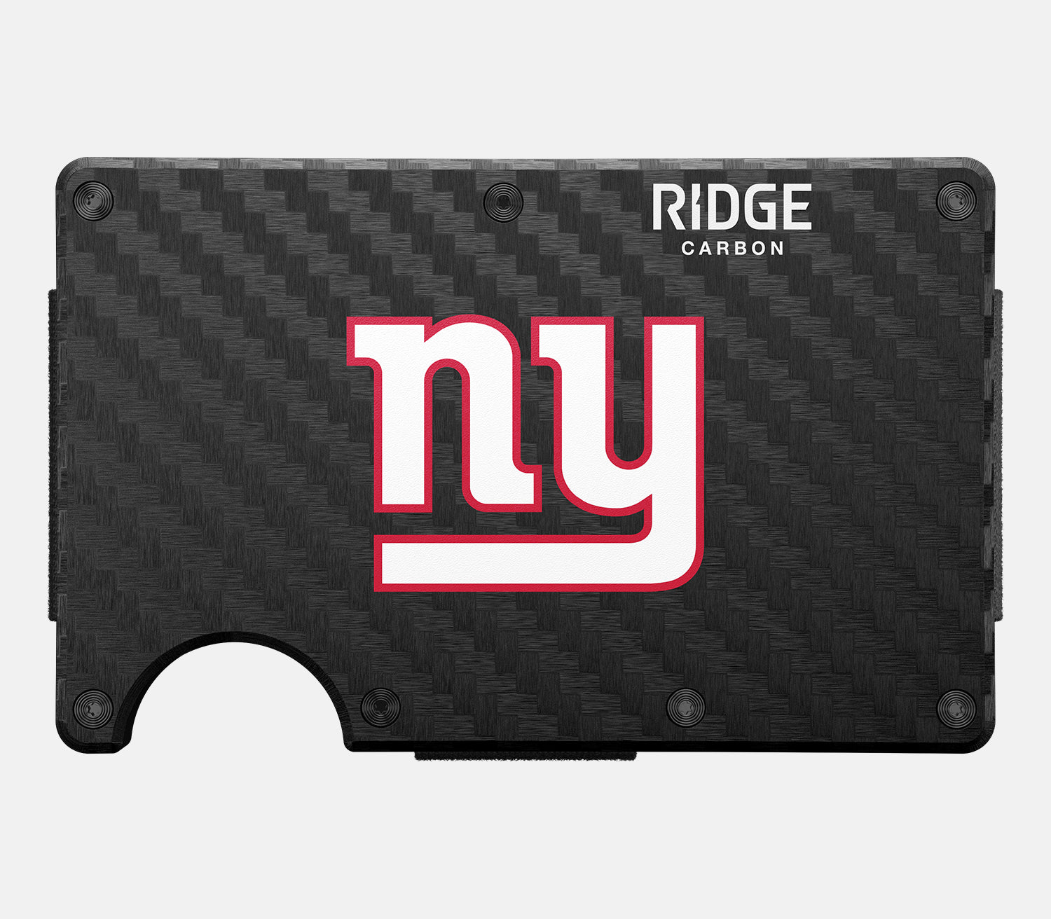 Ridge Wallet New York Giants Edition - Slim Carbon Fiber 3K RFID Blocking Minimalist Wallet for Men - Perfect for Everyday Carry, Travel & Gifts