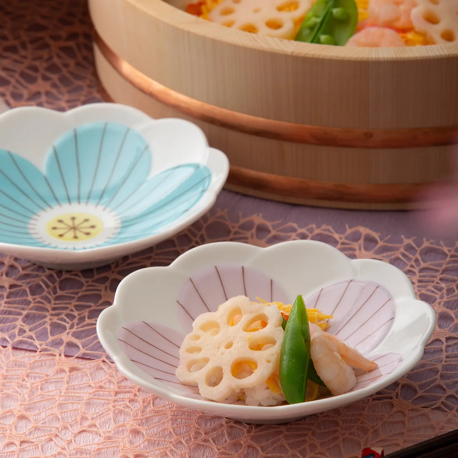 Harekutani Porcelain Flower Bowl - Elegant Japanese Ceramic Serving Bowl for Salad, Soup, Noodles | Perfect for Dining, Entertaining & Home Decor