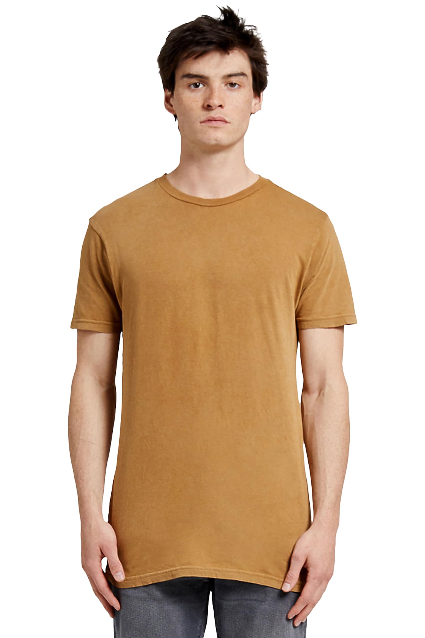 Vintage Distressed Mens T-Shirt - Faded Mineral Wash Hipster Tee for Casual Wear & Street Style Outfits