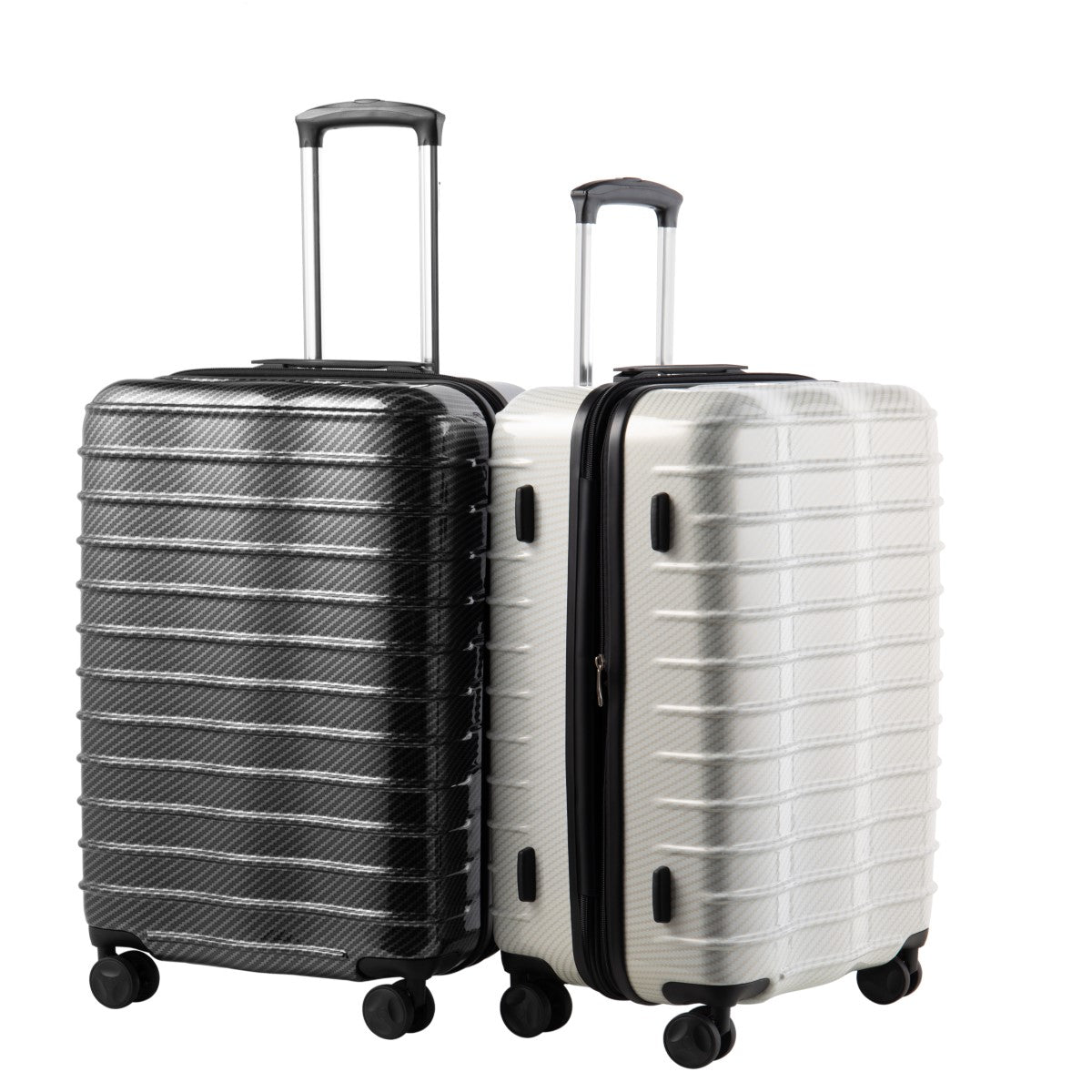Daycrown 802 Carbon Fiber Texture Luggage - Lightweight Durable Suitcase for Travel, Business Trips & Vacations