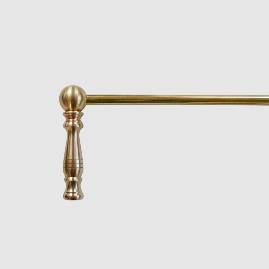 Vintage Brass Wall Shelf Rail - 36 Inch Tall Decorative Display Shelf for Art, Photos & Home Decor | Perfect for Living Room, Bedroom & Office Organization