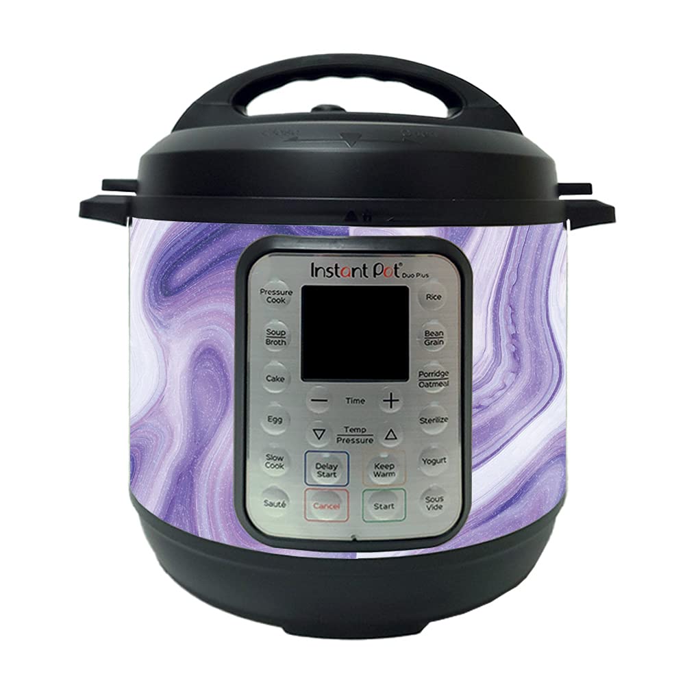 MightySkins Glossy Glitter Protective Skin Cover for Instant Pot Duo 6-QT - Lavender Acrylic Finish | Durable, Scratch-Resistant & Easy to Apply | Made in USA | Perfect for Kitchen Decor & Appliance Personalization
