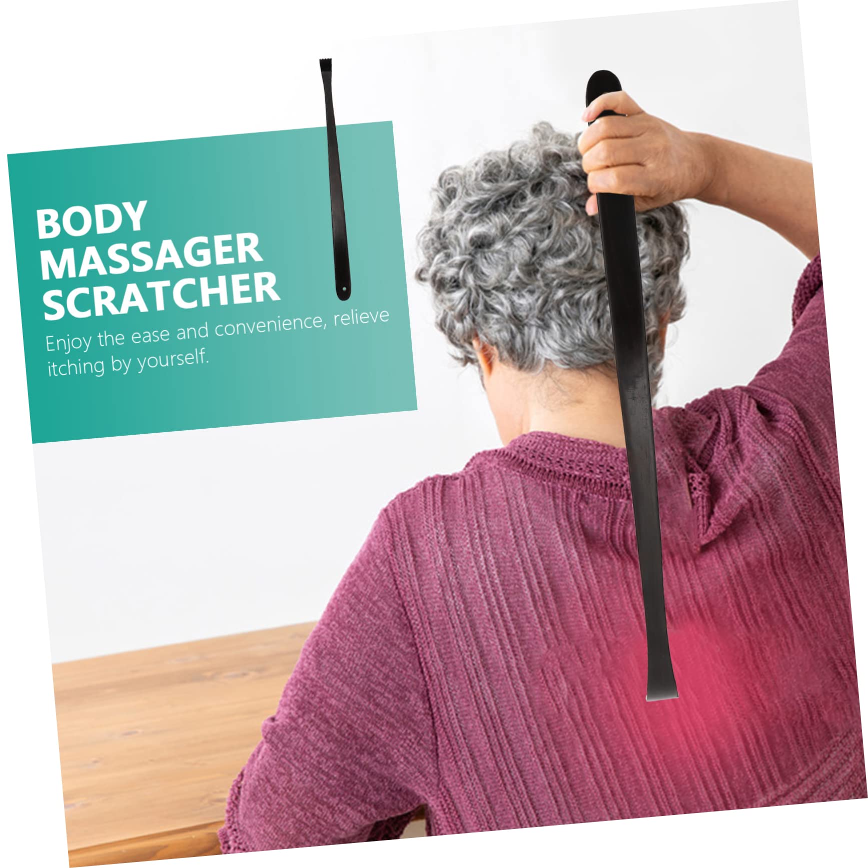 Premium Ebony Wood Back Scratcher for Women & Adults - Durable & Natural Manual Body Scratcher - Perfect for Itch Relief, Massage & Self Care at Home, Office or Travel