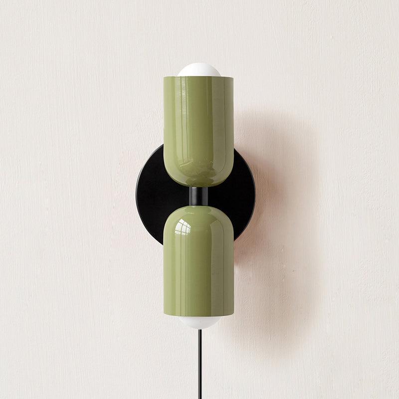 Double Plug In Wall Lamp - Modern USB & Outlet Night Light for Bedroom, Nursery, Hallway - Adjustable Brightness & Energy Efficient
