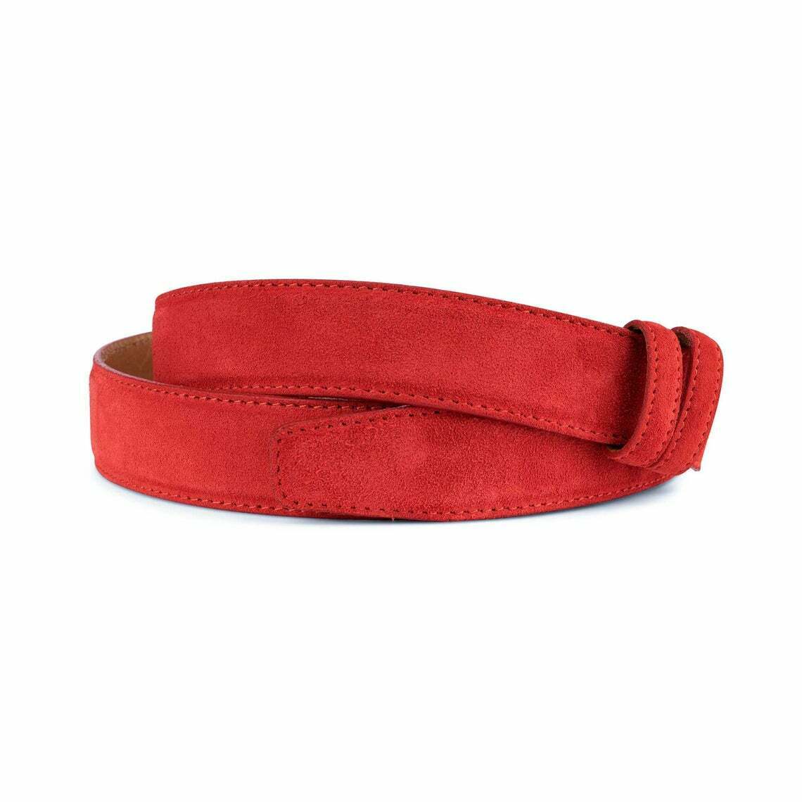 Luxury Red Suede Belt Strap Replacement for Cartier Belts - 35mm Unisex Replacement Band for Men & Women | Perfect for Dress, Casual & Formal Occasions