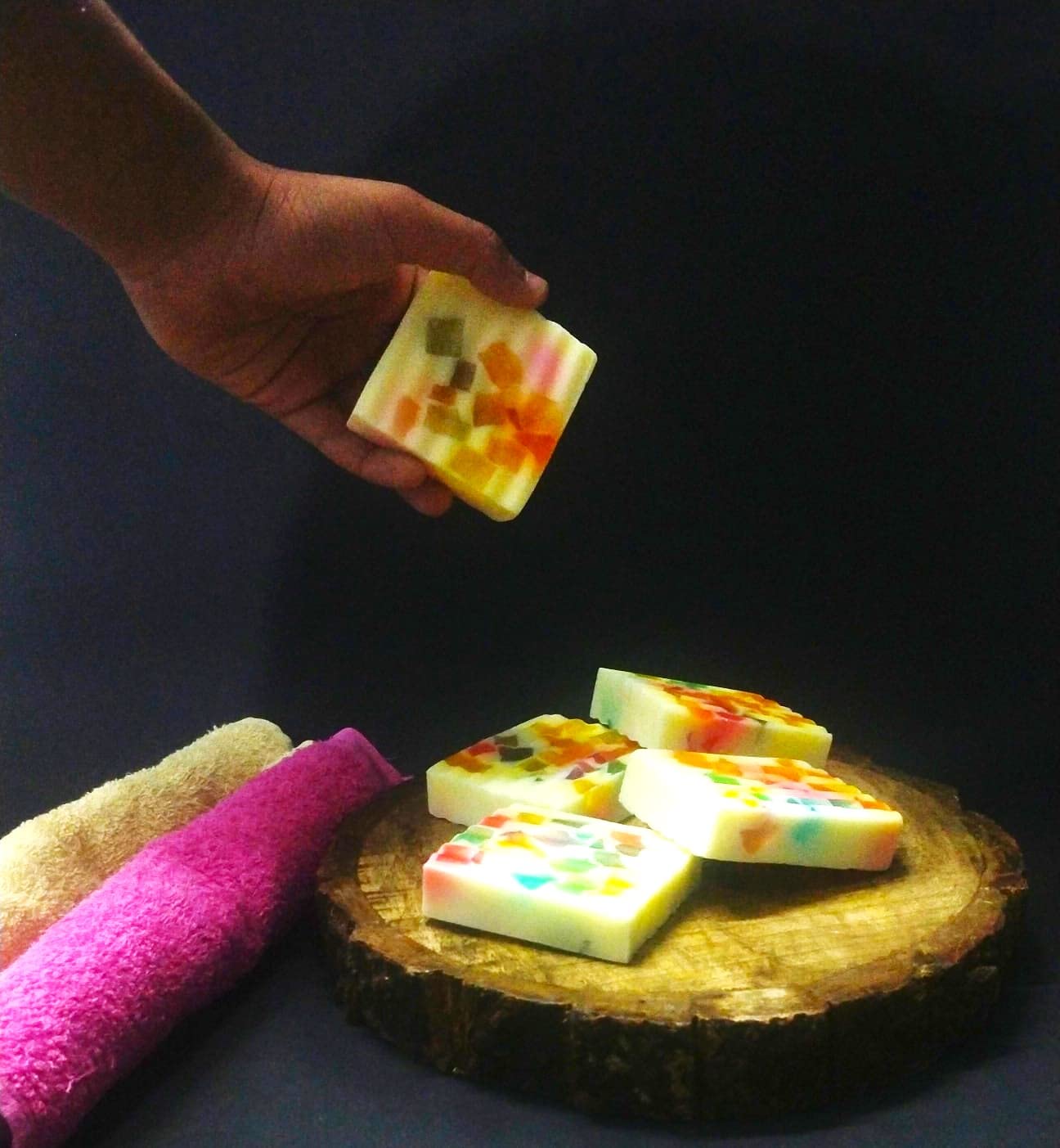 Handmade Aesthetic Fruit Cream Soap with Camel Milk & Cashmere Rose Fragrance | 110-120g Moisturizing Bar Soap for Dry Skin | Perfect for Spa Day, Gift Sets & Luxury Bath Time