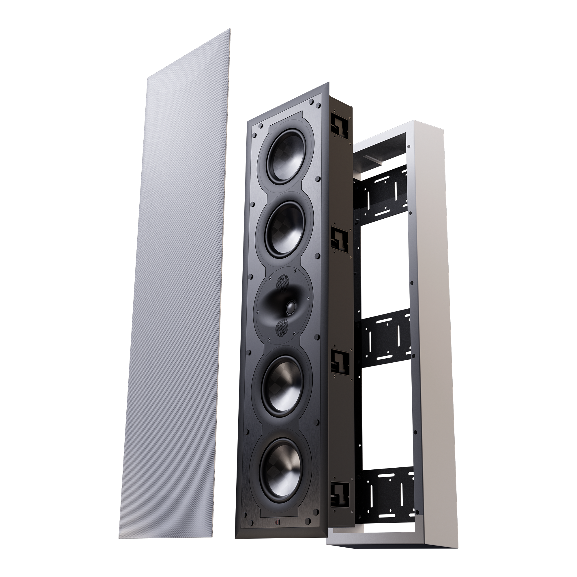 PERLISTEN On-Wall Speaker Frame Kits - Premium Home Theater & Audio Wall Mounting Solution for Surround Sound Systems