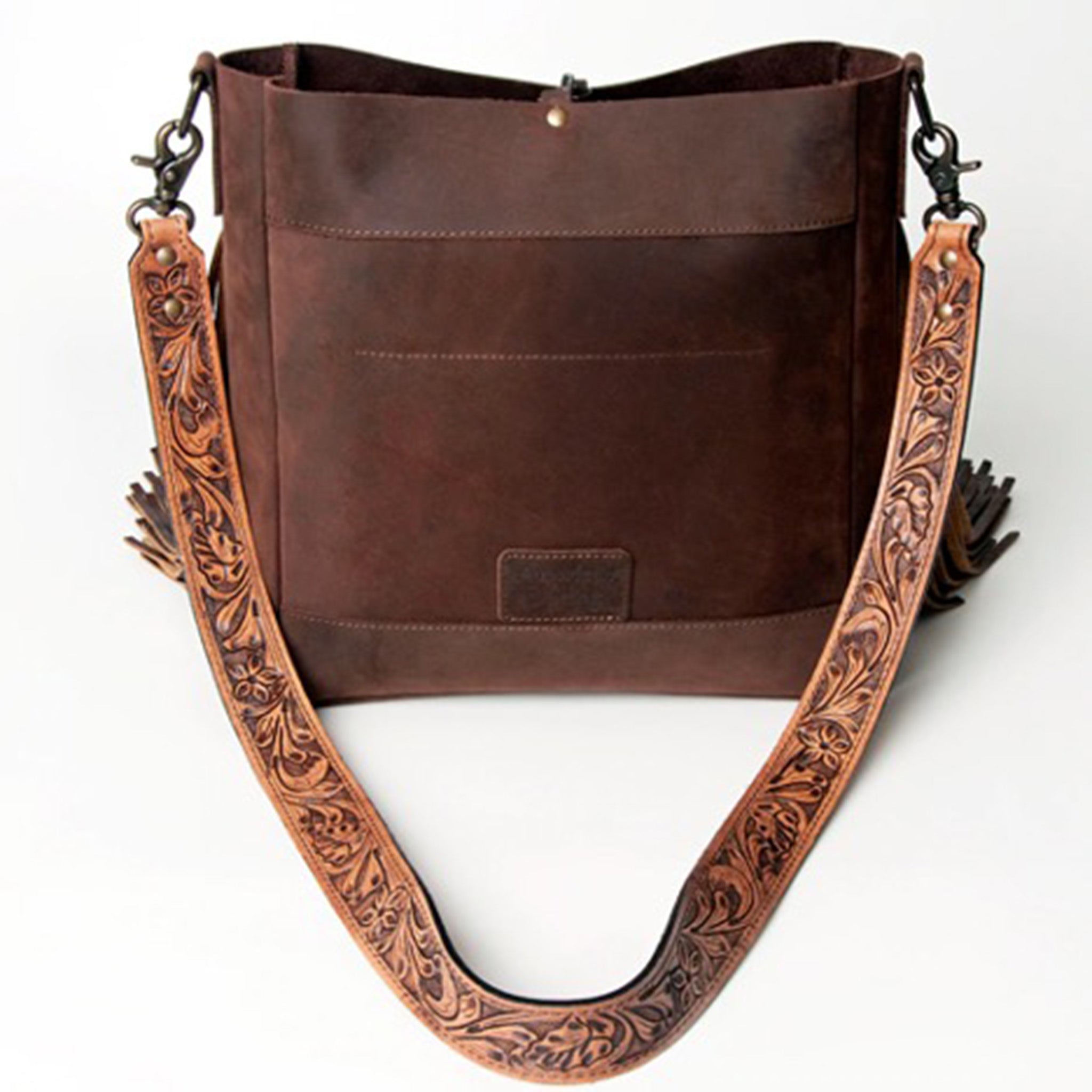 American Darling Chocolate Brown & Turquoise Fringe Crossbody Bag - Perfect for Parties, Concerts & Boho Fashion