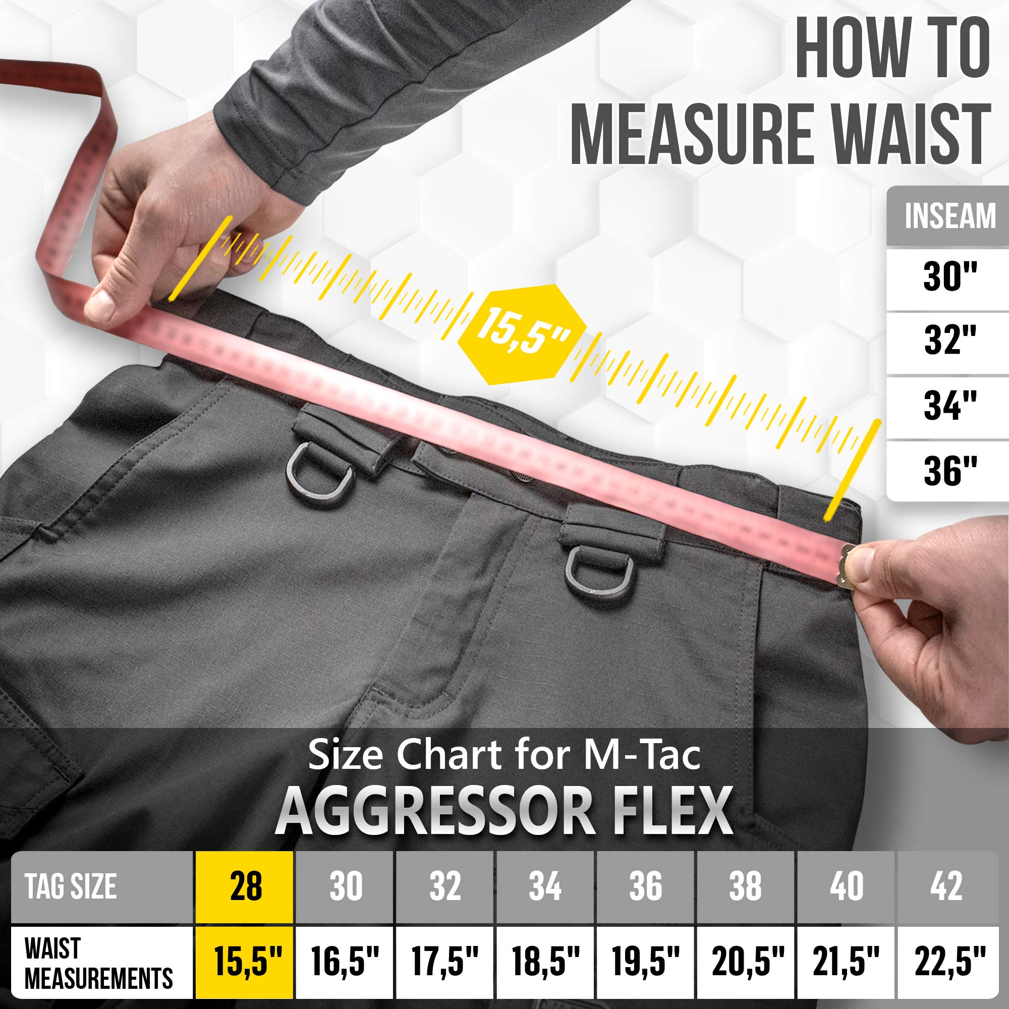 Aggressor Flex Men's Tactical Cargo Pants - Durable Cotton Work Pants with Multiple Pockets for Outdoor, Hiking & Military Use