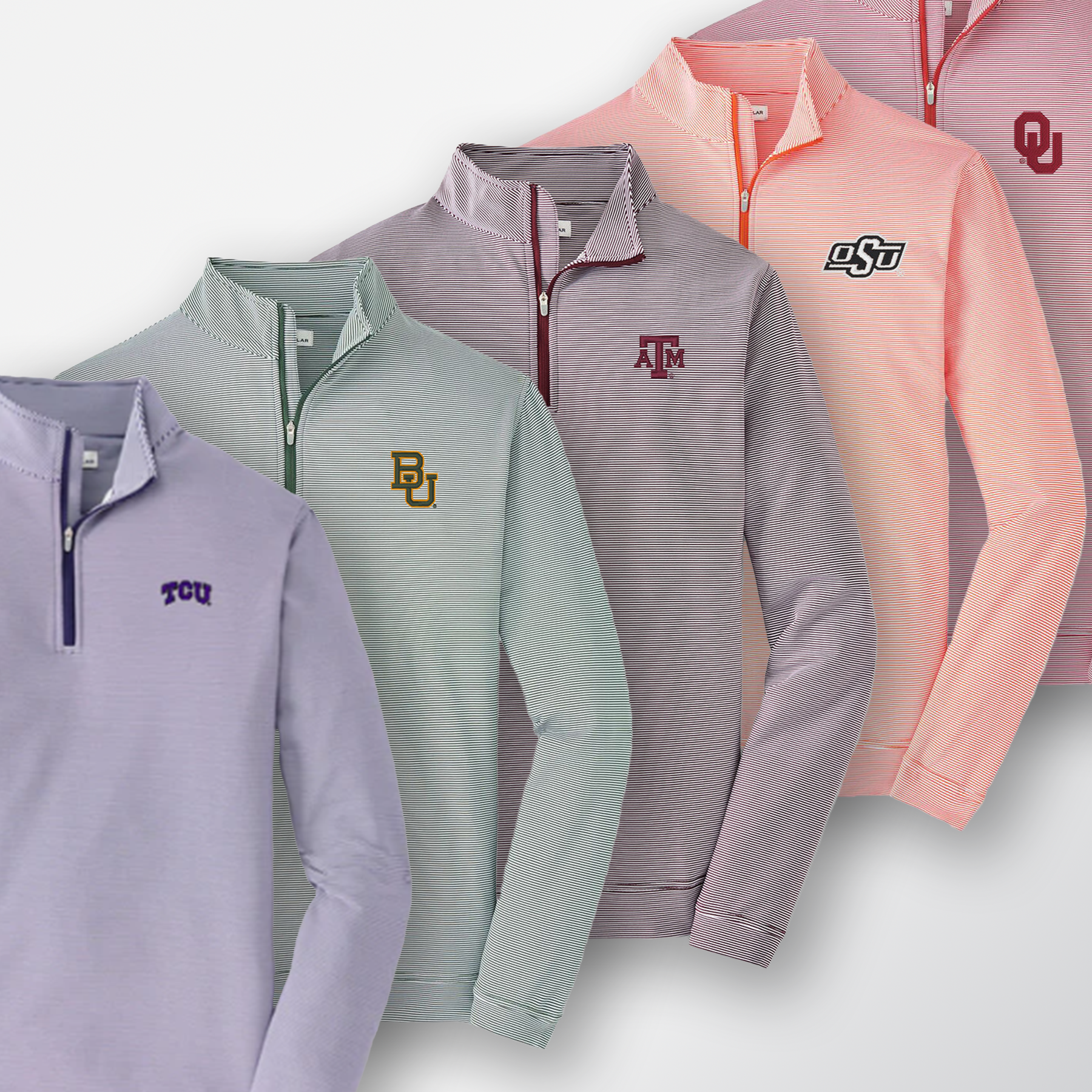 OU Perth Mini Striped 1/4 Zip Long Sleeve Knit Sweater - Cozy & Stylish for Fall & Winter Layering