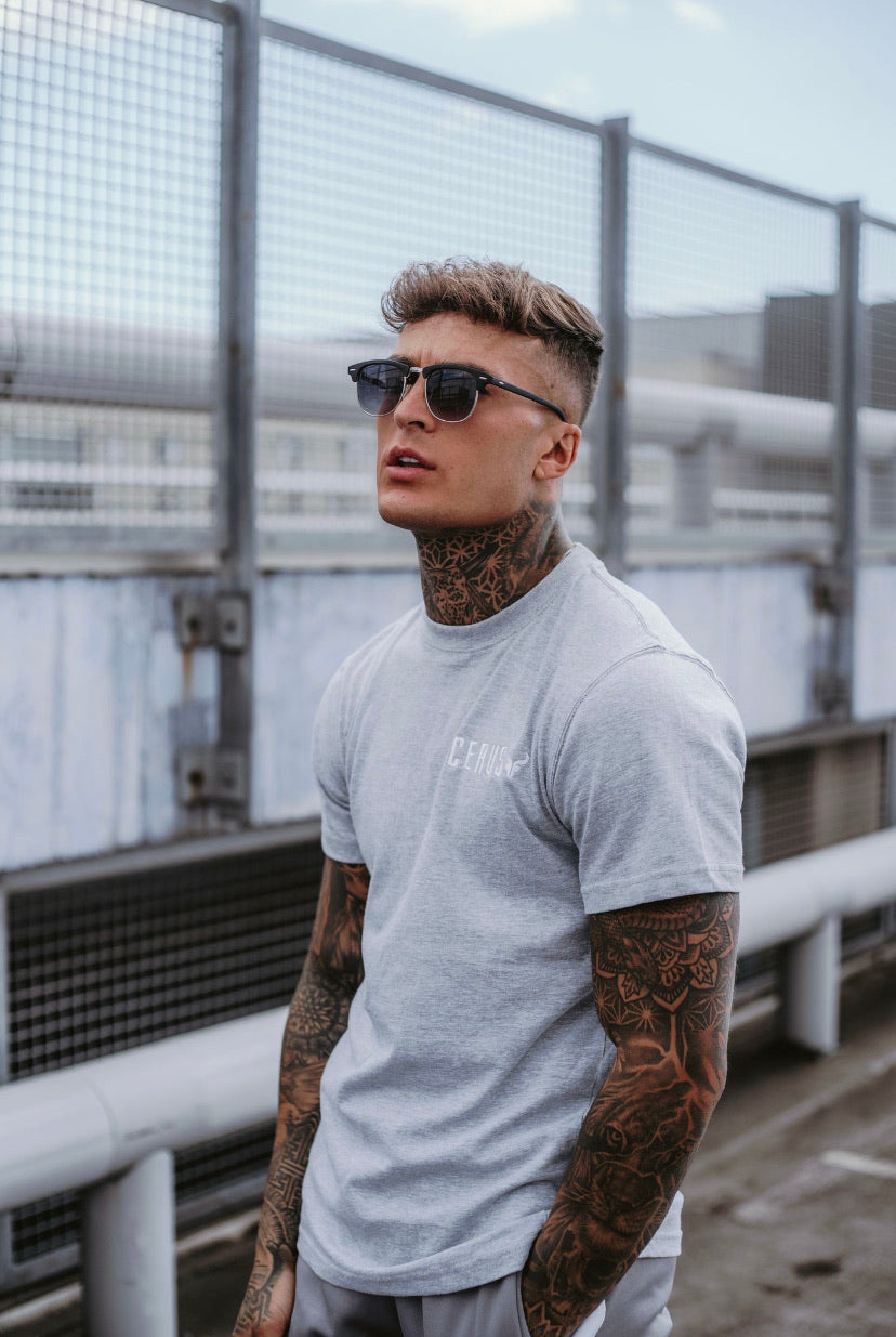 Cerus Grey Elevate T-Shirt for Men - Comfortable Casual Tee for Everyday Wear | Gym, Workout, Streetwear & Lounge