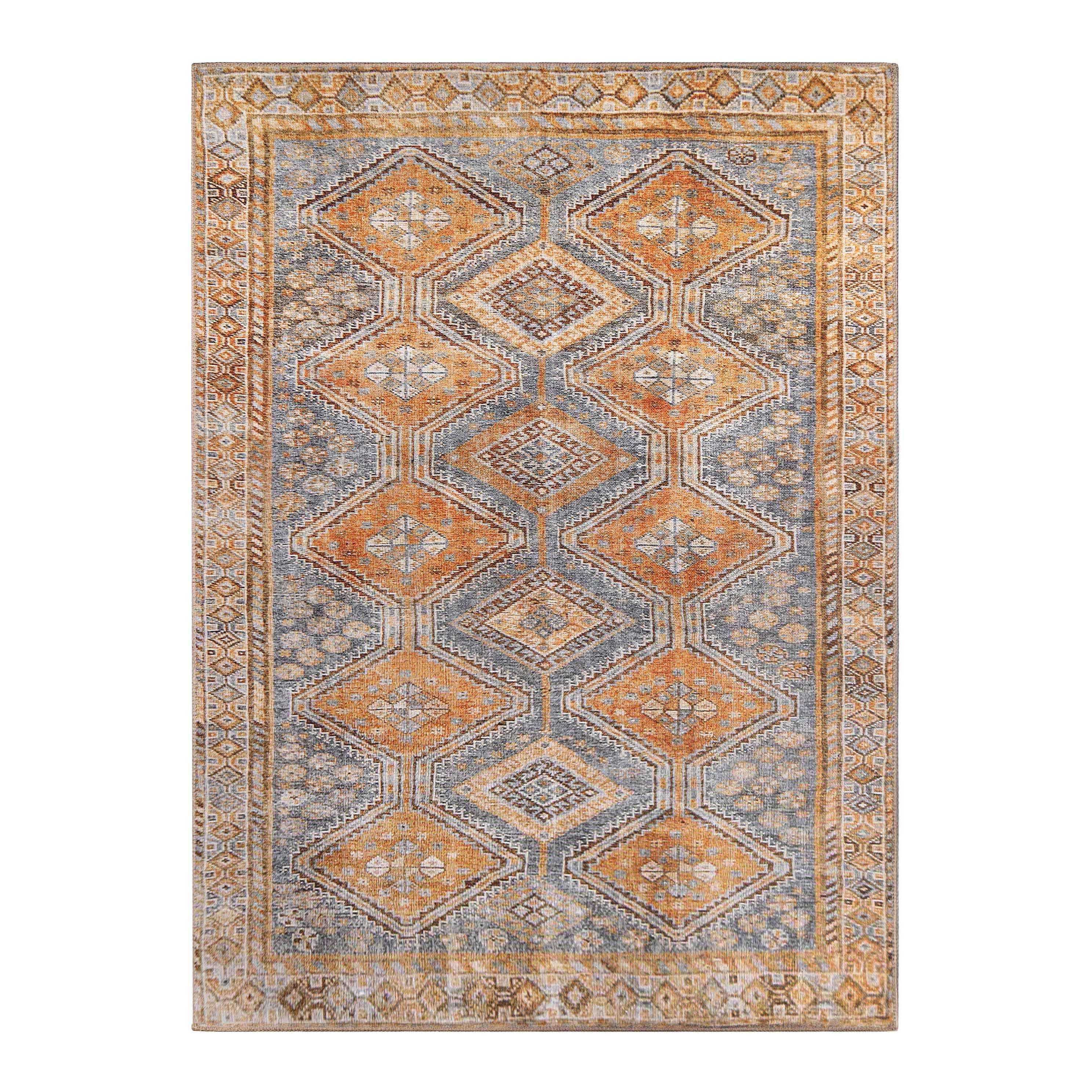Southwestern Geometric Diamond Pattern Indoor Area Rug & Runner - Perfect for Living Room, Bedroom, or Hallway Decor