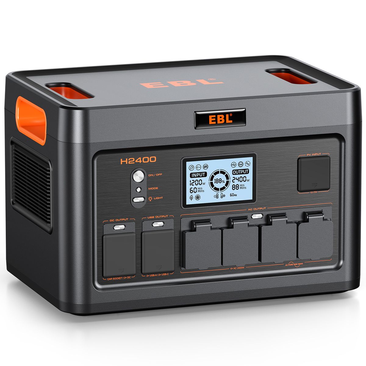 EBL 2400W Portable Power Station - Solar Generator for Camping, RV, Outdoor Adventures & Emergency Backup Power