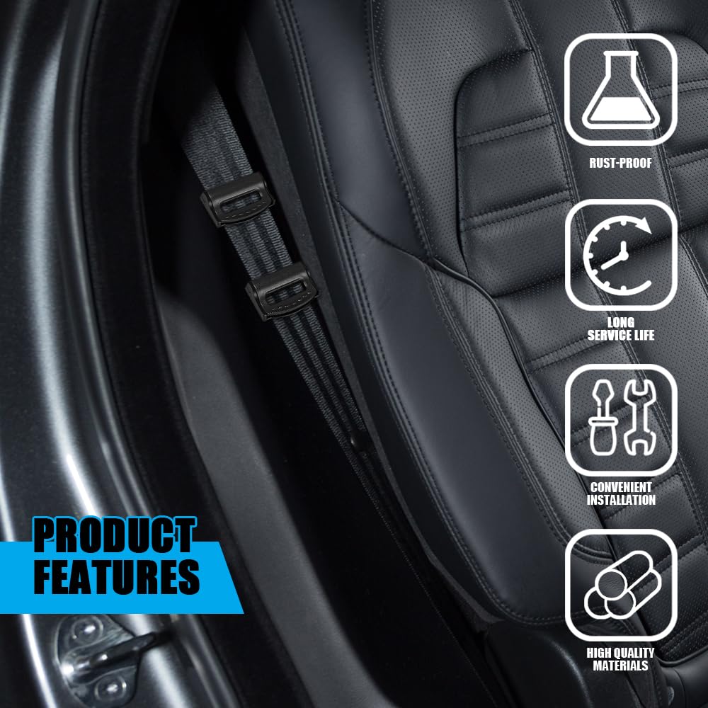Universal Car Seat Belt Adjuster Clip - Smart Tension Adjuster for Shoulder & Neck Comfort, Black - Perfect for Long Drives & Daily Commutes
