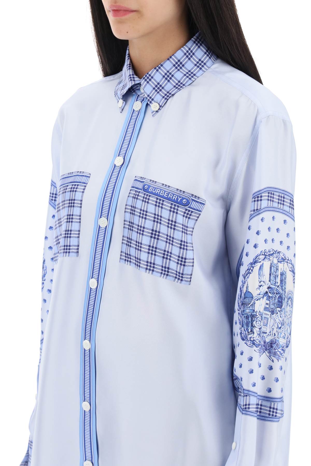 Burberry Printed Silk Shirt for Men & Women | Luxury Designer Fashion for Casual & Formal Wear