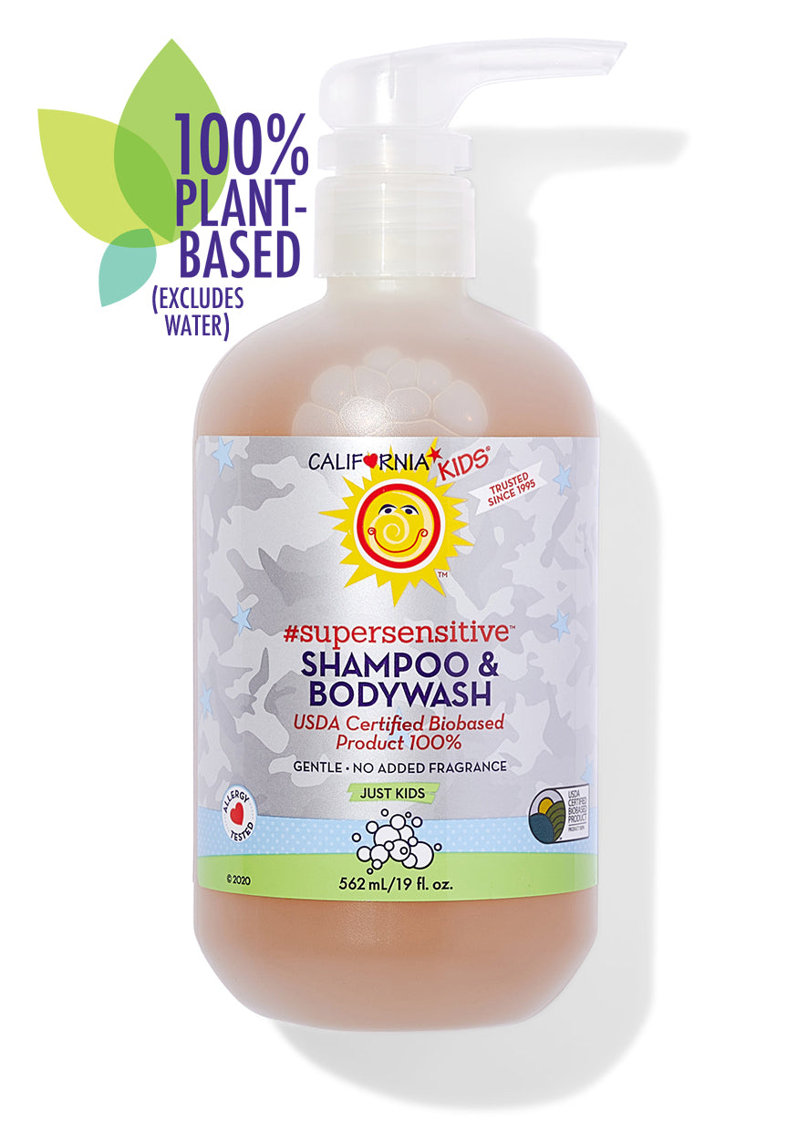 California Kids® #supersensitive™ Hypoallergenic Shampoo & Body Wash for Babies - Gentle Cleansing for Sensitive Skin, Tear-Free Formula - Perfect for Bath Time, Newborn Care & Eczema-Prone Skin