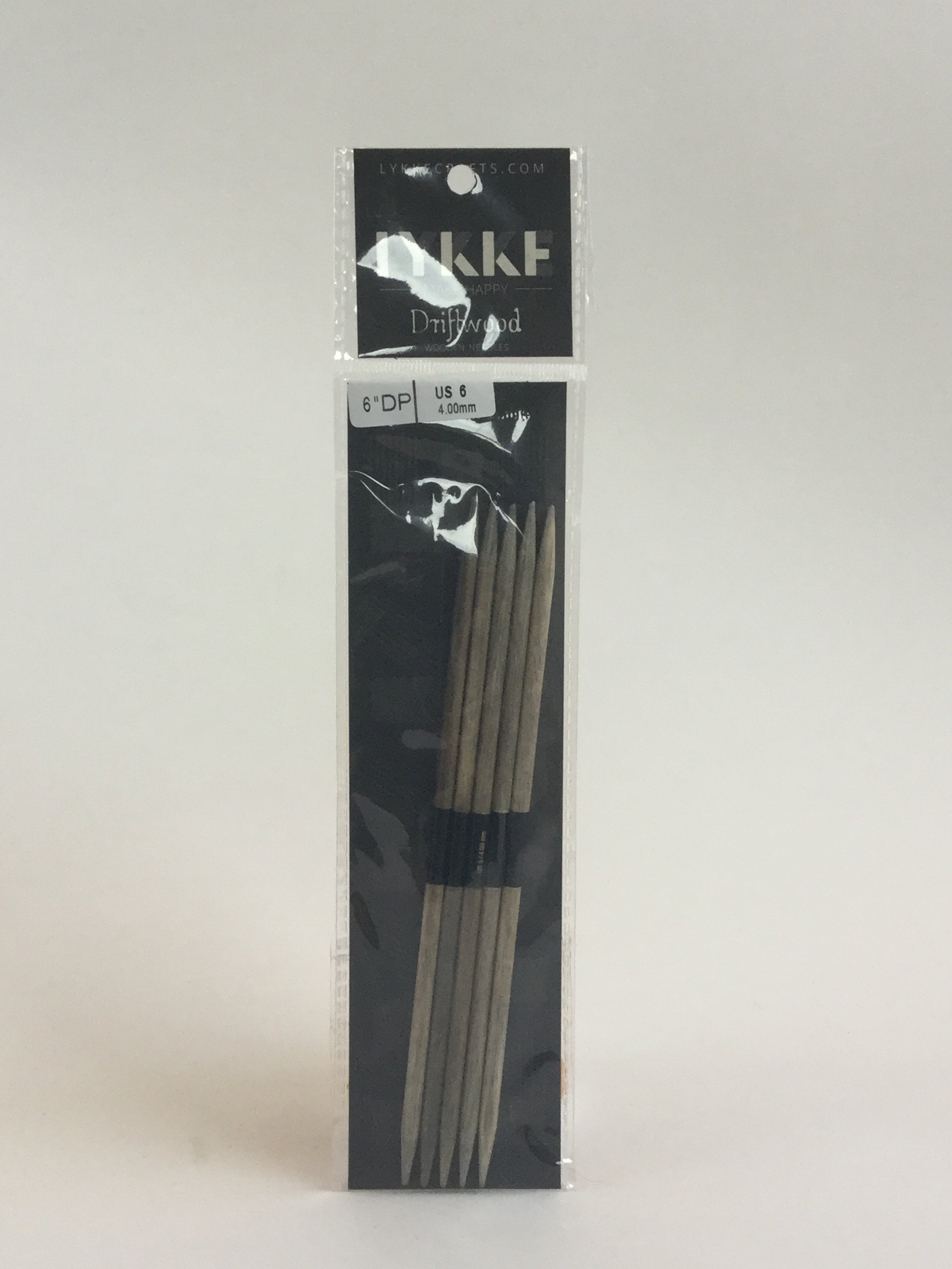 Lykke 6-Inch Double Pointed Driftwood Knitting Needles - Perfect for Knitting Socks, Hats, and Scarves | Eco-Friendly Bamboo Craft Supplies for Handmade Projects