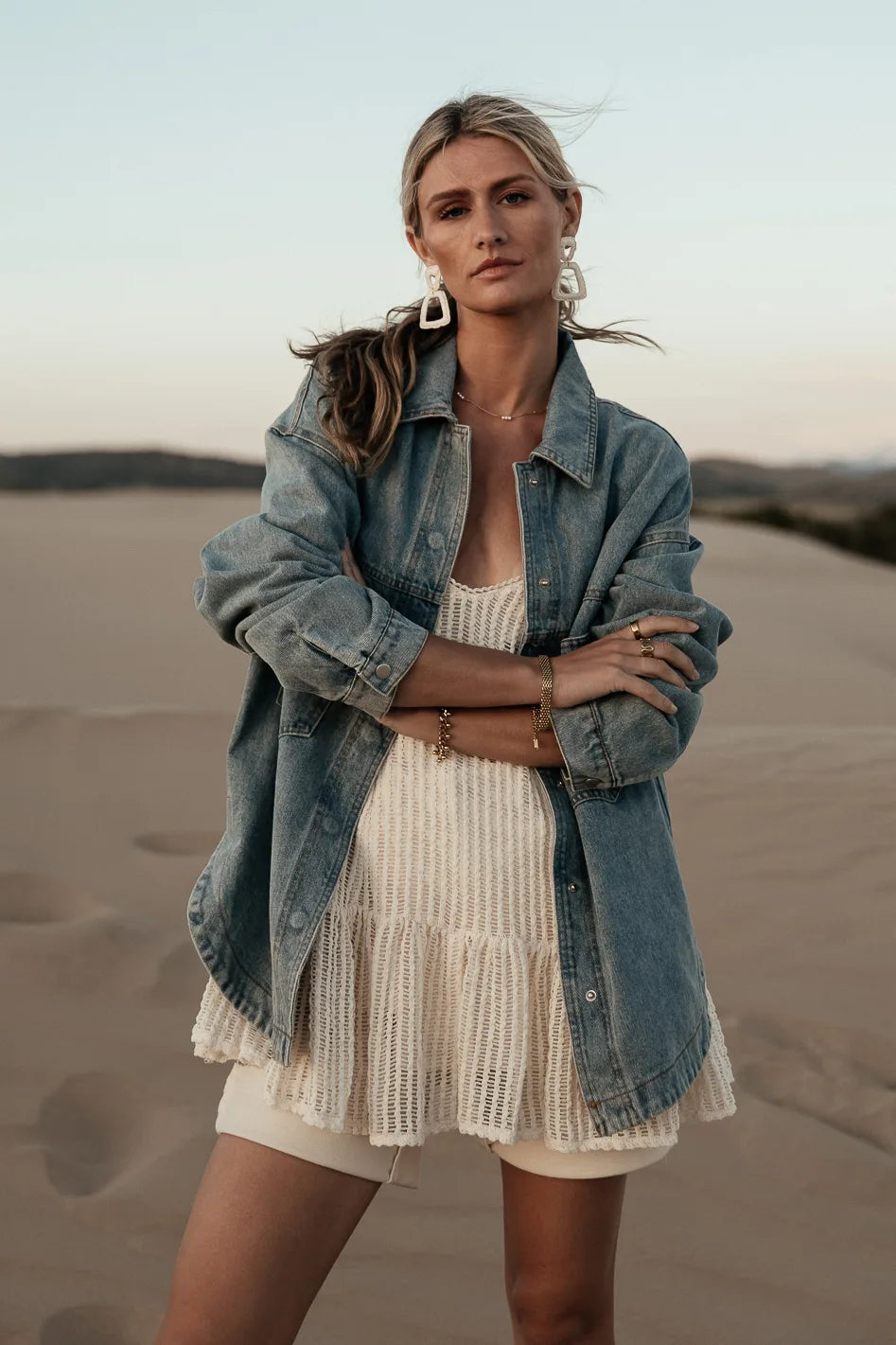 Eloise Women's Blue Denim Jacket - Stylish Lightweight Jean Jacket for Casual Outfits & Layering | Perfect for Spring, Fall & Everyday Wear
