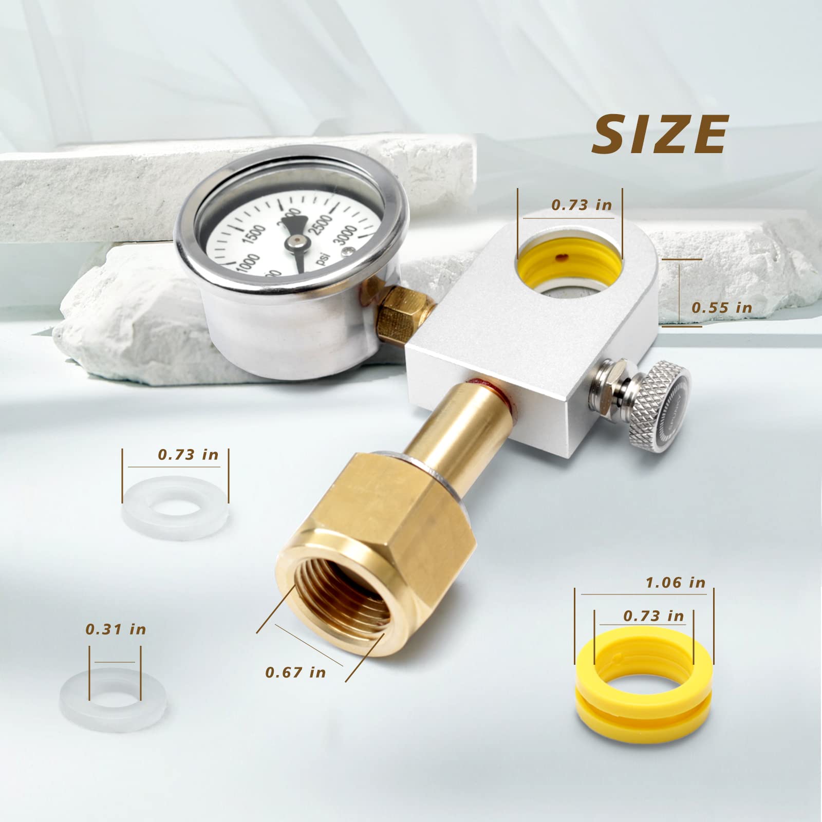 Upgraded CO2 Refill Adapter for CGA320 CO2 Tanks - Quick Carbonator for Soda Machines, Compatible with DUO Terra Art & More - Perfect for Home Carbonation & DIY Soda Making