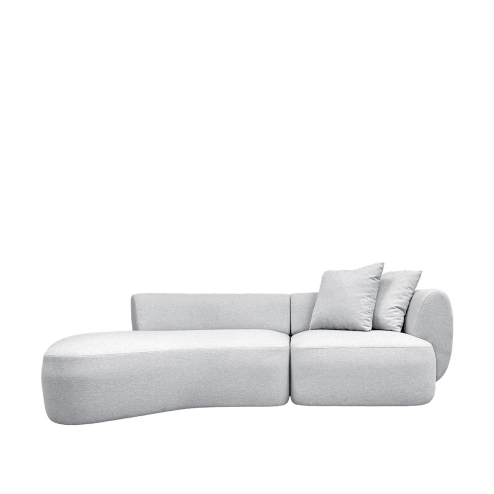 Pebble 3-Seater Chaise Sectional Sofa with EcoClean Fabric | Modern L-Shaped Couch for Living Room, Lounge & Family Room | Stain-Resistant & Pet-Friendly Sofa Set
