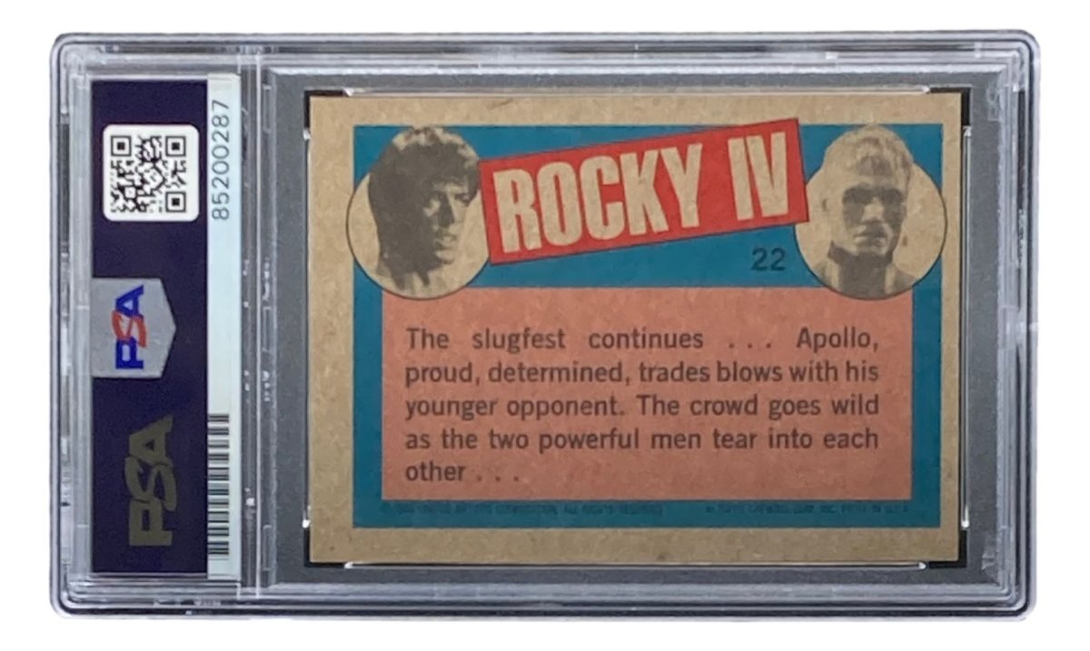 Dolph Lundgren Autographed 1985 Topps #22 Rocky IV Ivan Drago Trading Card - PSA/DNA Certified - Collectible Memorabilia for Movie Fans & Boxing Enthusiasts