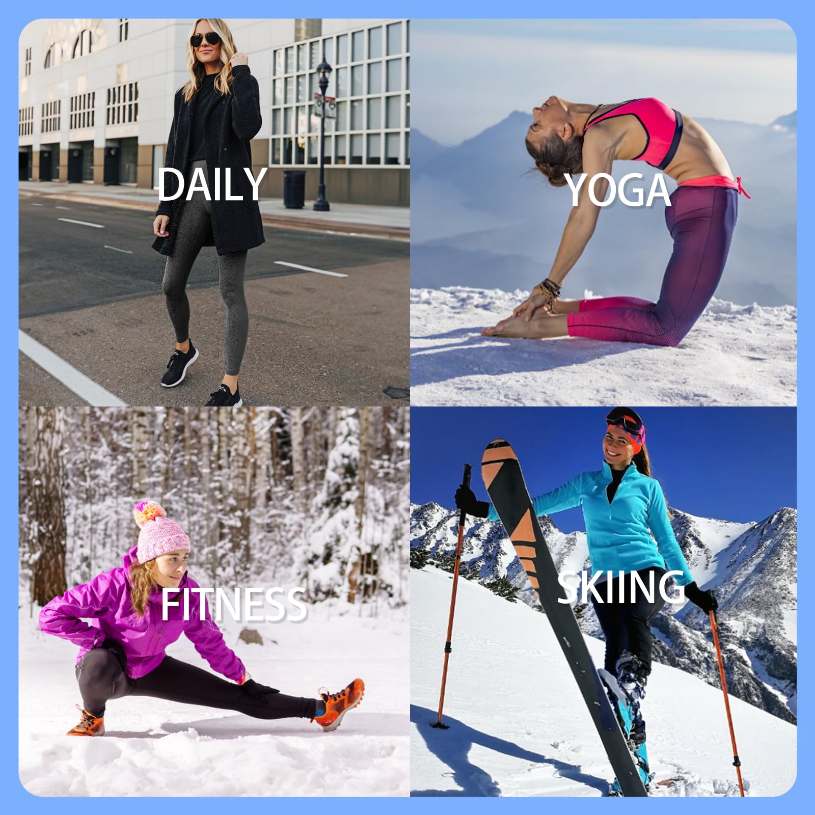 GAYHAY Women's Fleece Lined Thermal Leggings with Pockets - High Waisted Winter Yoga Pants for Workout, Running & Cold Weather - Warm Thick Thermal Tights for Outdoor Activities, Lounge & Everyday Wear