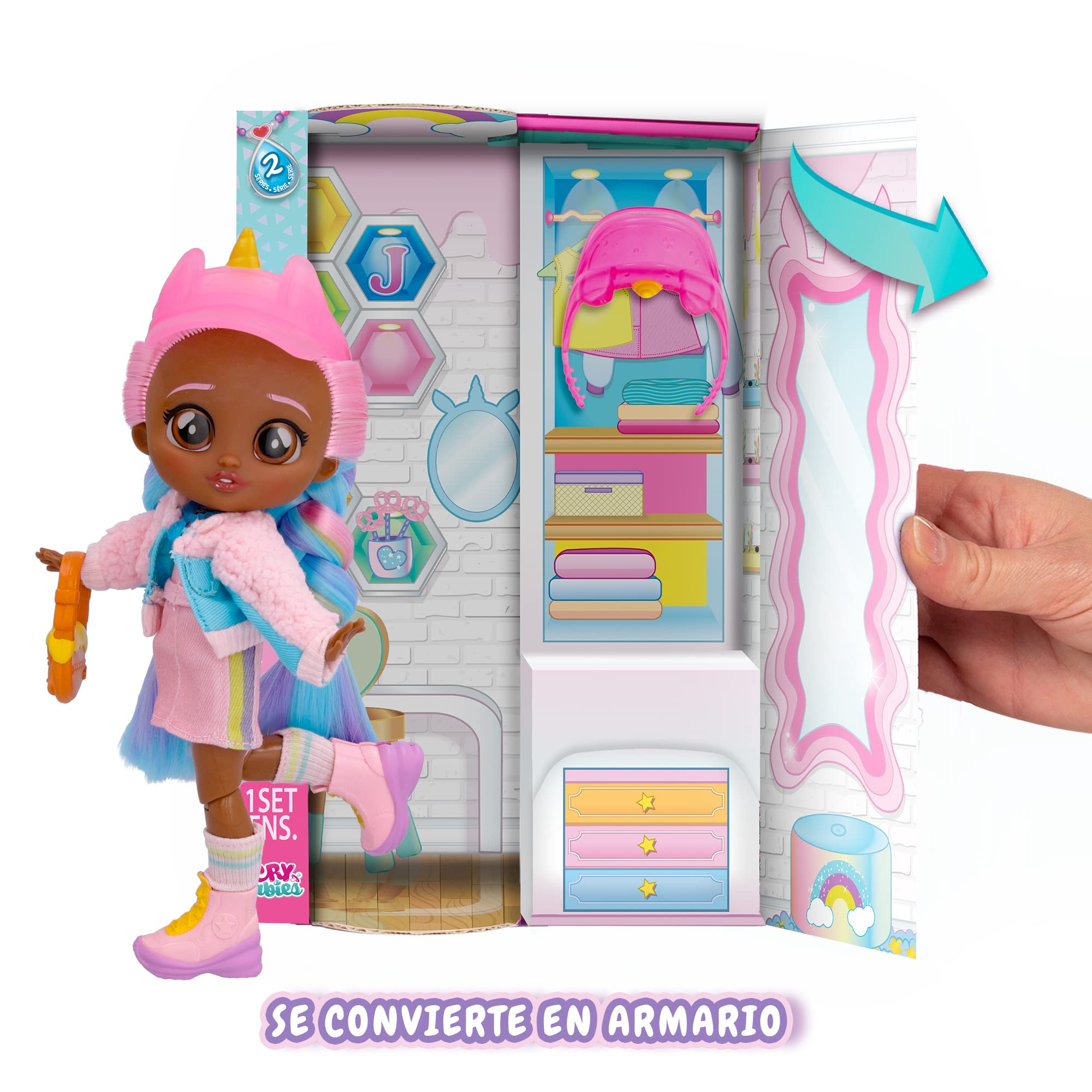 Cry Babies BFF Jassy Fashion Doll with 9+ Surprises - Outfit & Accessories for Kids Ages 4+ | 7.8