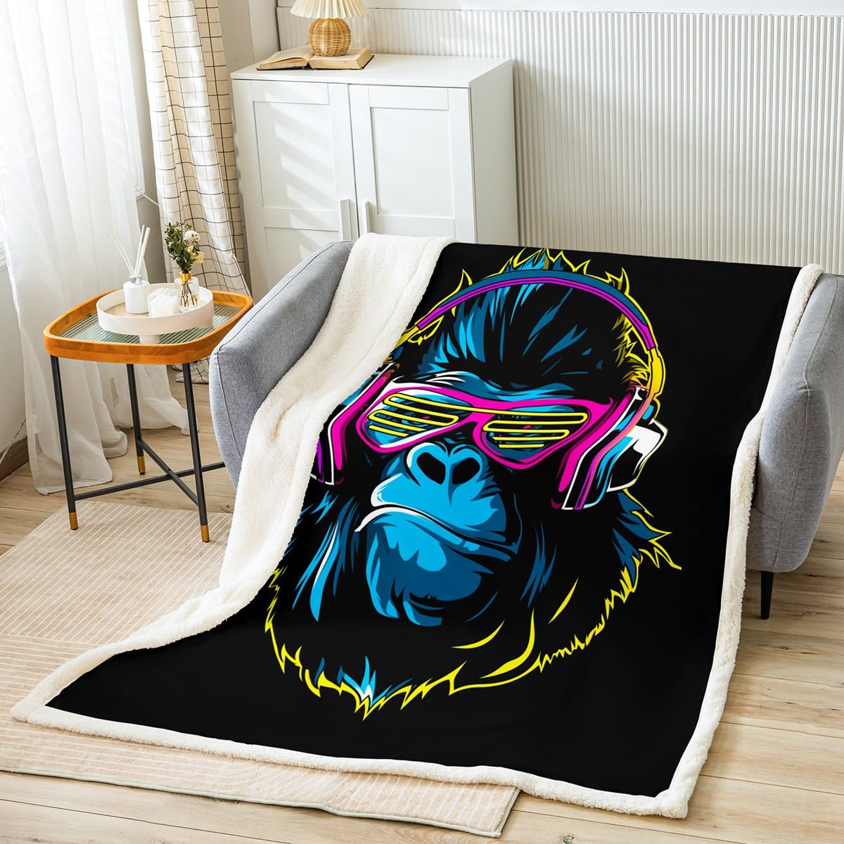 Erosebridal Gorilla Music Fleece Blanket - Soft Fuzzy 50