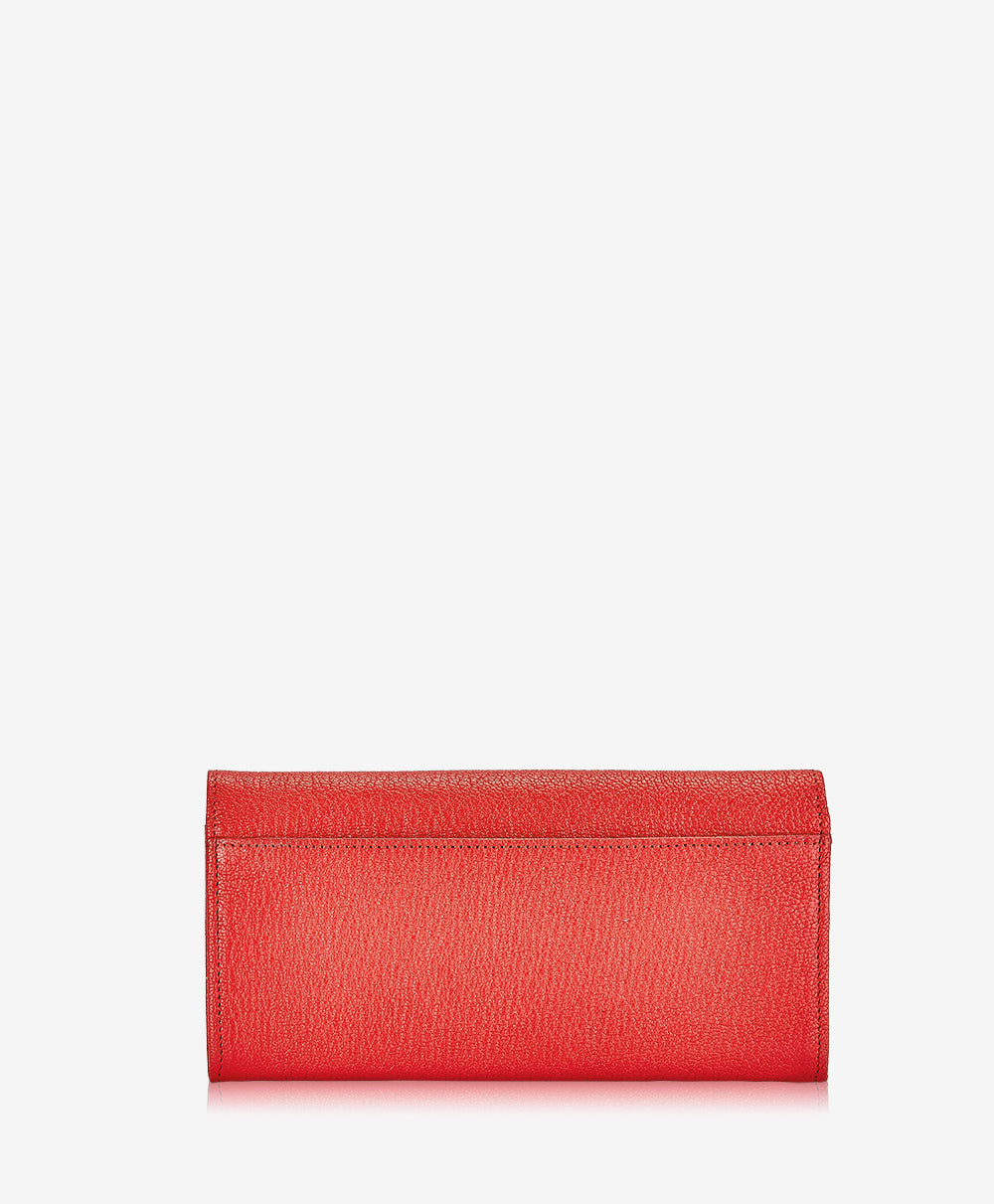 Large RFID Blocking Fold Over Wallet for Women - Slim Leather Card Holder with Zipper Pocket - Perfect for Travel, Shopping & Everyday Use