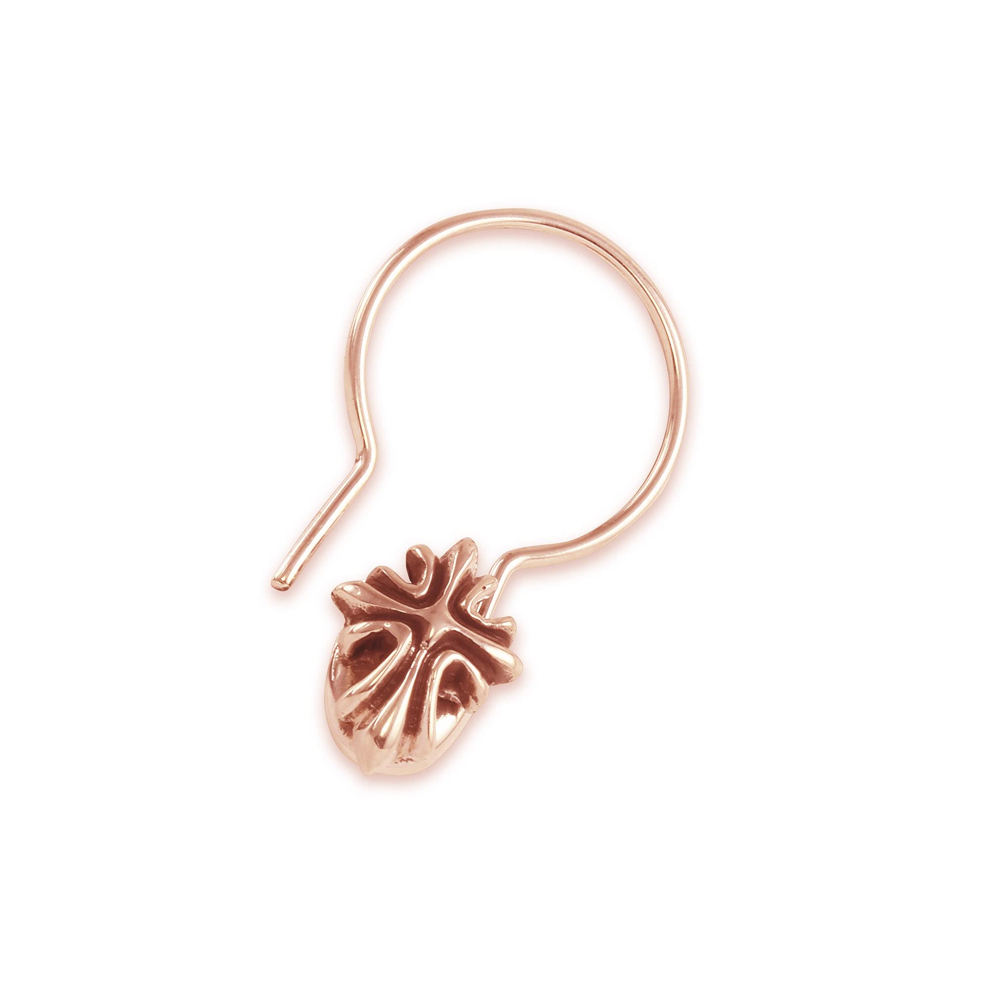Monte Christo Gold Safety Pin Hoop Earrings for Women - Single Earring, Dainty Charm Jewelry Gift - Made in USA - Perfect for Casual Wear, Parties & Unique Fashion Statements