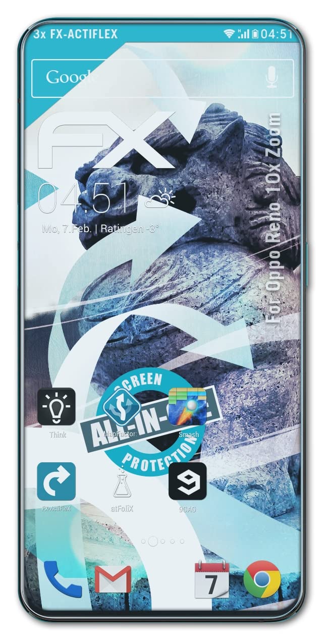 Oppo Reno 10x Zoom Screen Protector - 3 Pack Ultra Clear Flexible HD Film | Anti-Scratch & Bubble-Free | Perfect for Gaming, Streaming & Daily Use