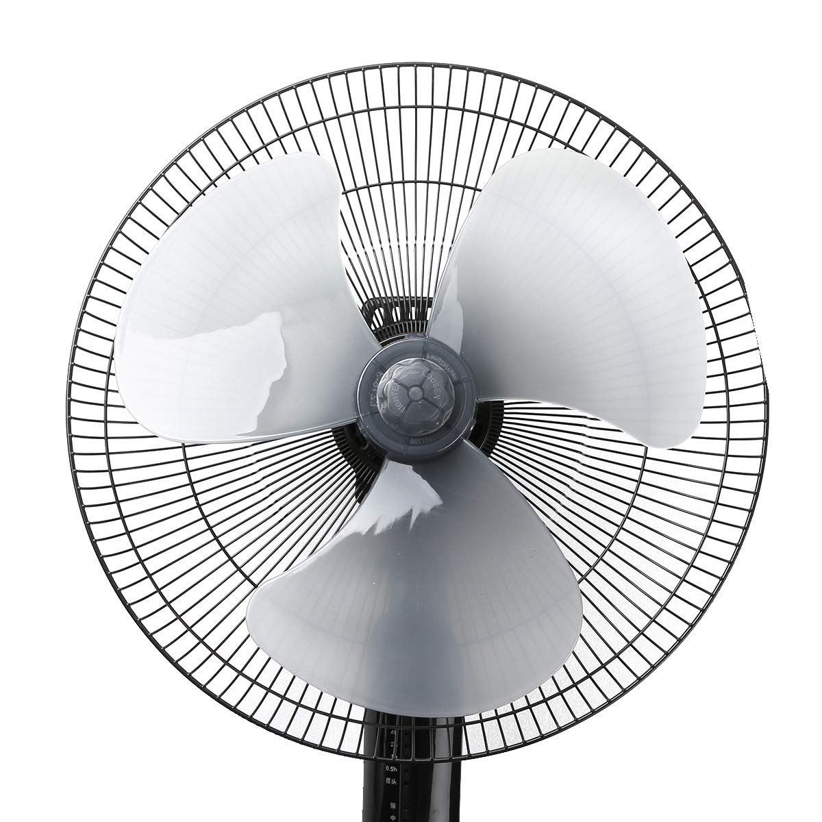 JEATHA 16-Inch 3-Blade Plastic Fan Blade Replacement with Nut Cover - Quiet Grey Replacement Part for Stand/Pedestal & Table Fans | Perfect for Home, Office, and Bedroom Cooling
