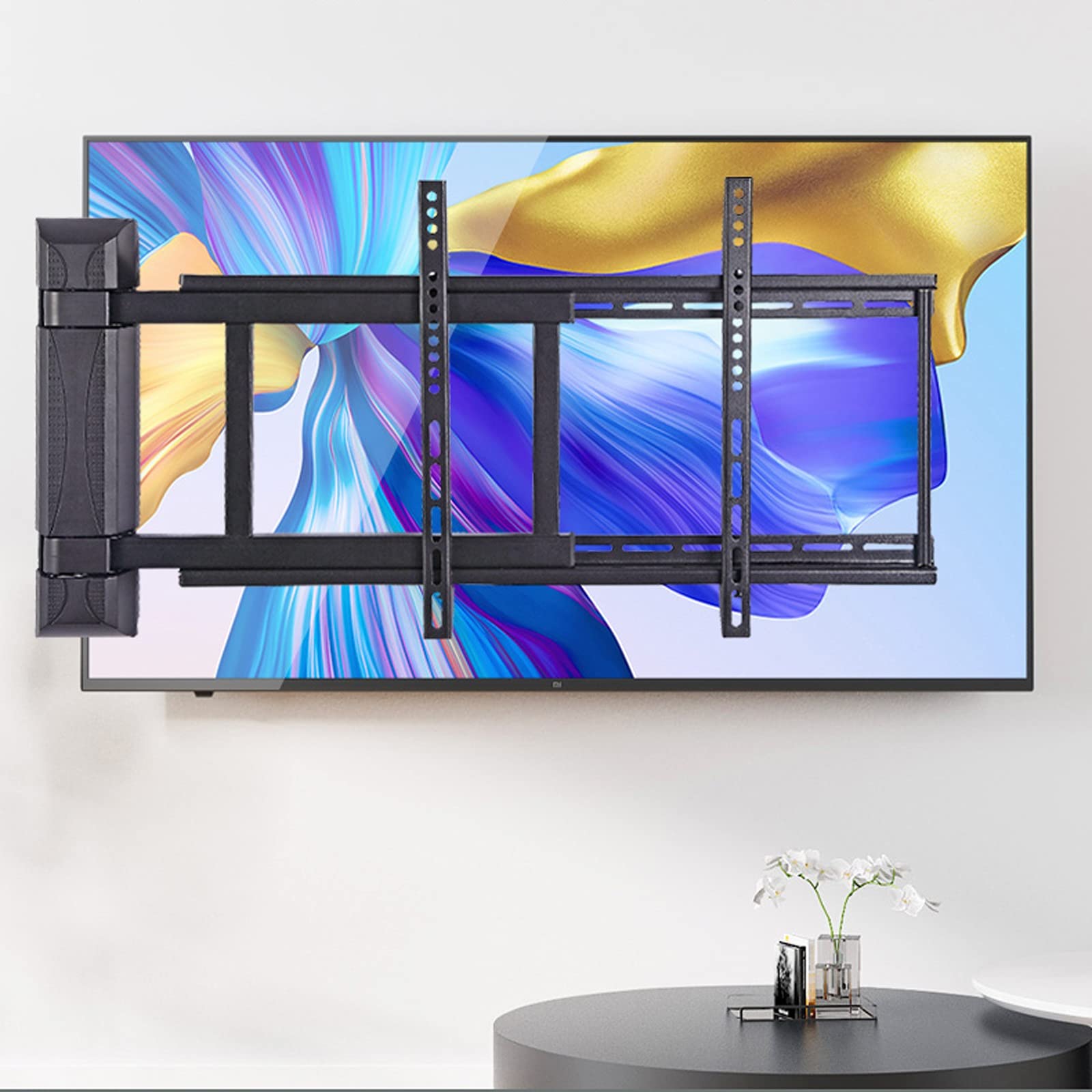 Universal TV Wall Mount Bracket for 32-55 Inch Flat Screen TVs - Adjustable Electric TV Stand with Remote Control, 360° Rotation, Smart Fixed Design for Living Room, Bedroom & Office