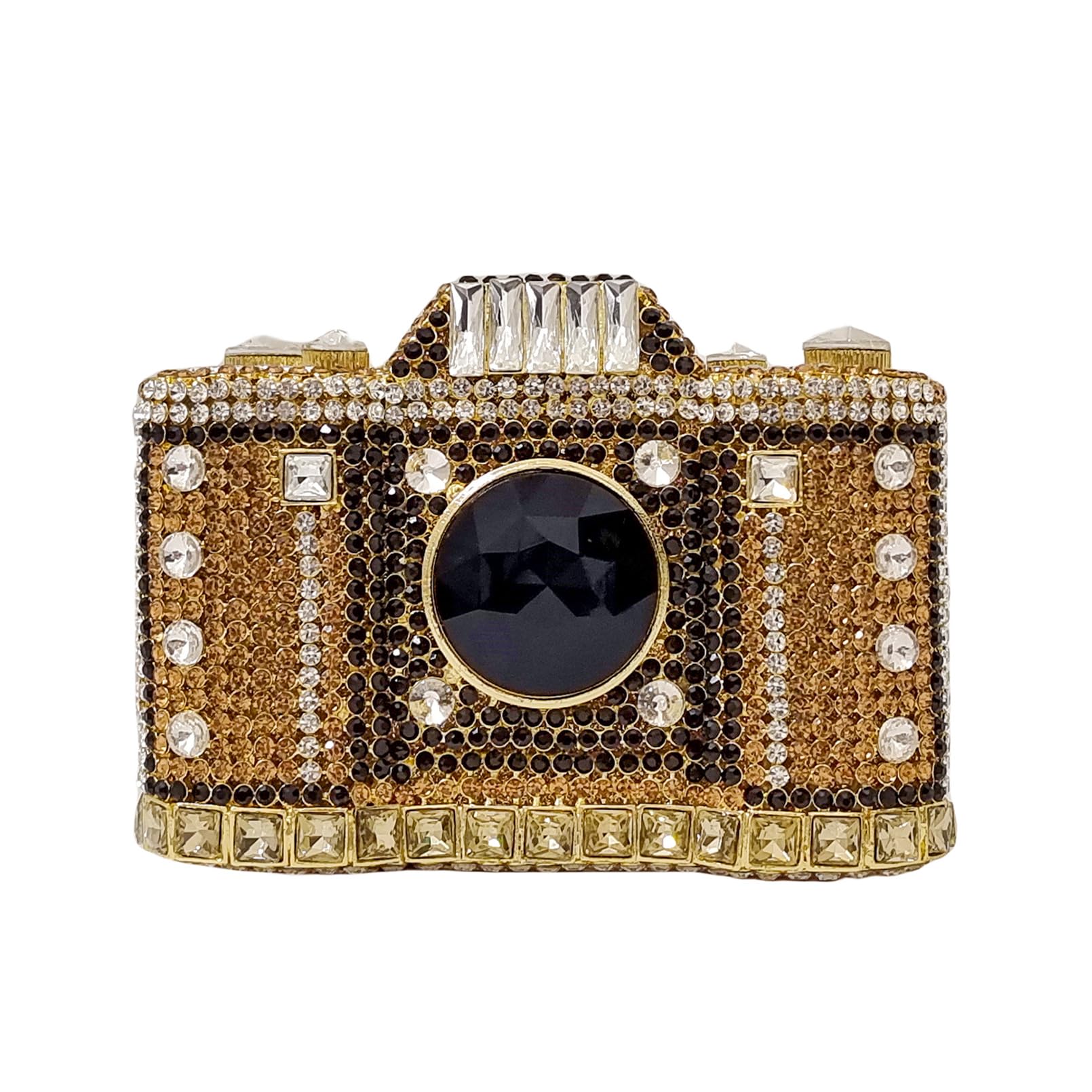 Cute Camera-Shaped Crystal Clutch Purse - Mini Rhinestone Evening Bag for Women - Wedding Party Handbag - Elegant Accessory for Prom, Date Night & Special Occasions
