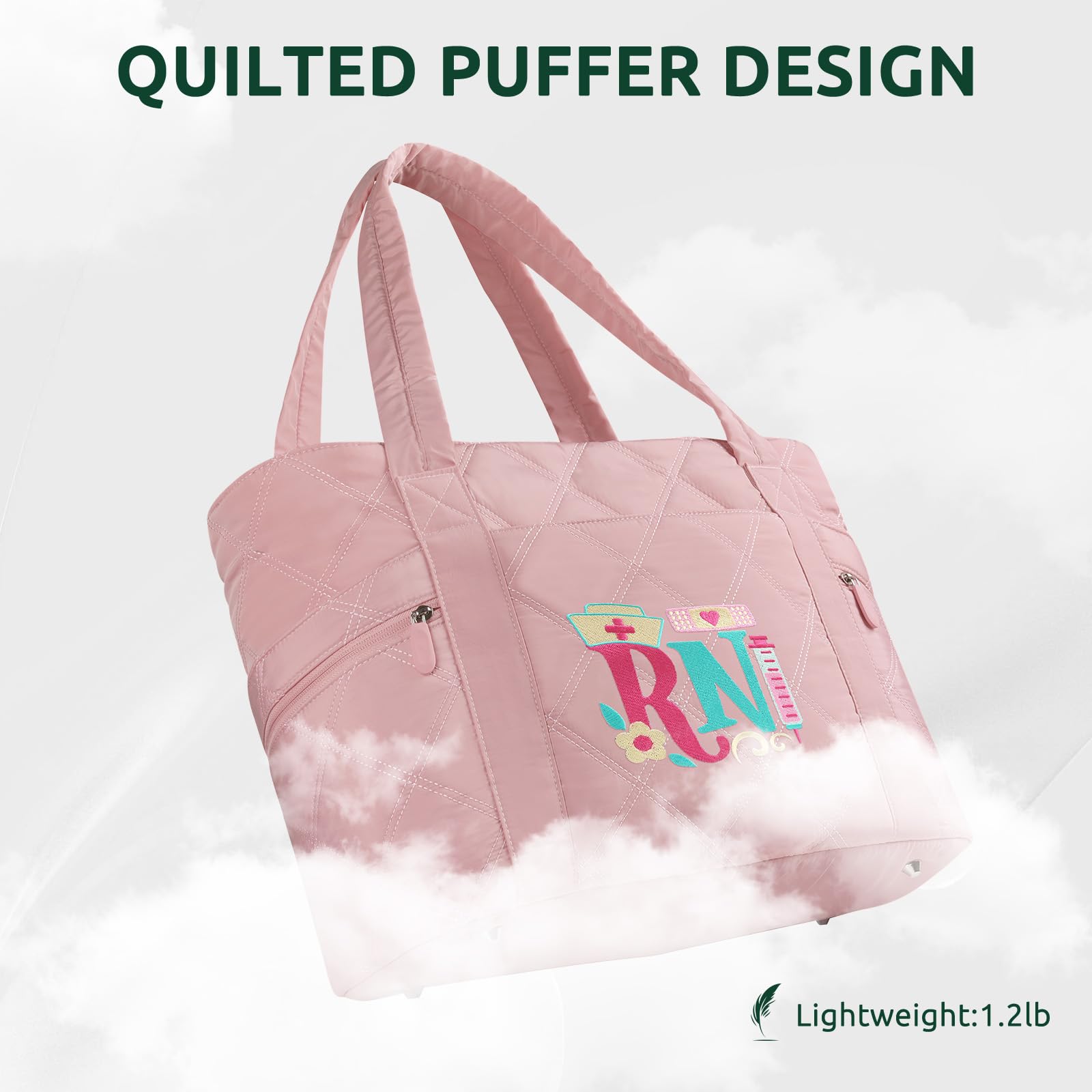 Stylish 17'' Large Tote Bag for Women - Durable Nurse Work Bag with Laptop Compartment | Perfect for Nursing Professionals, Clinical Use & Everyday Carry