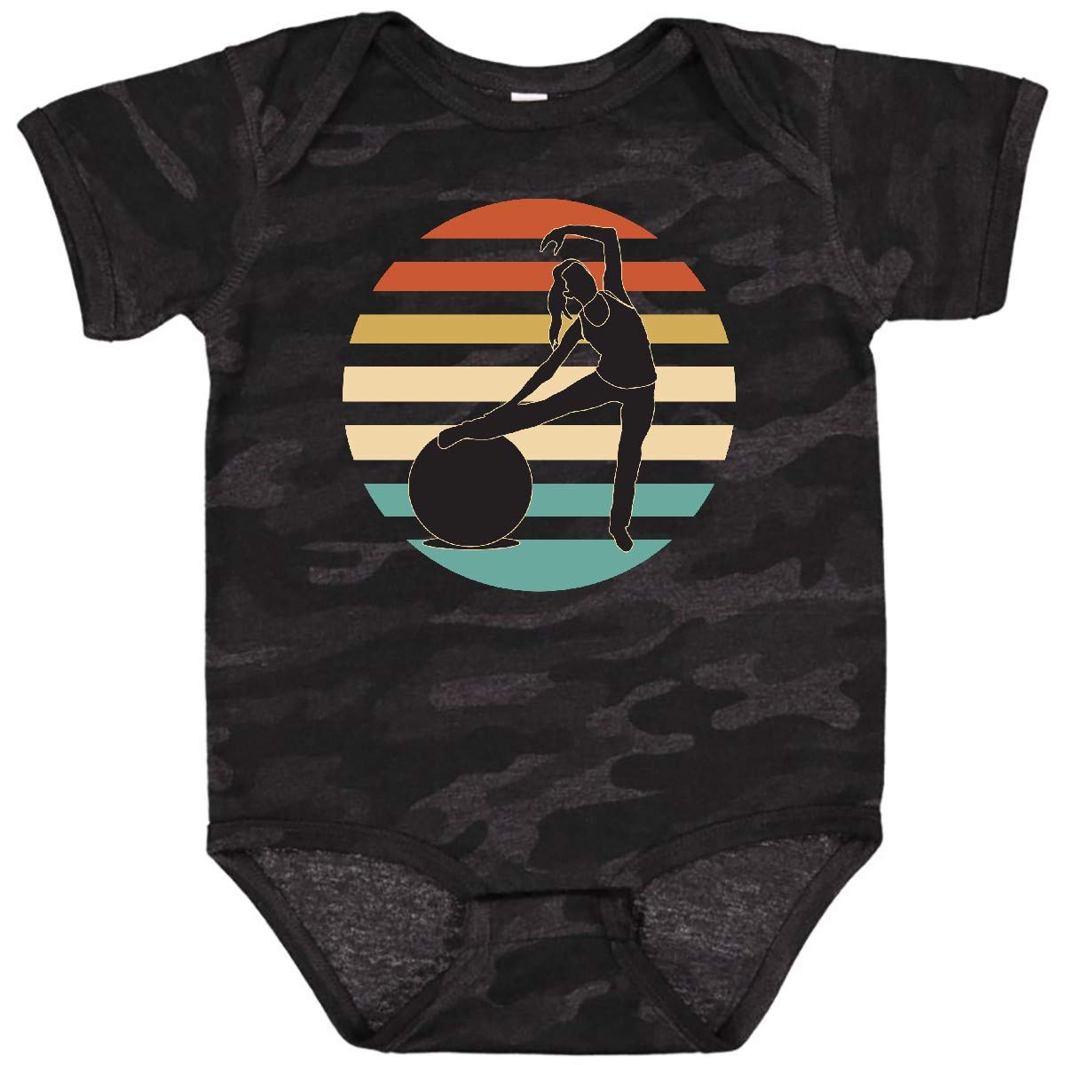 Inktastic Pilates Fitness Retro Exercise Baby Bodysuit - Cute Workout Outfit for Infants & Toddlers - Perfect for Yoga, Gym, and Playtime